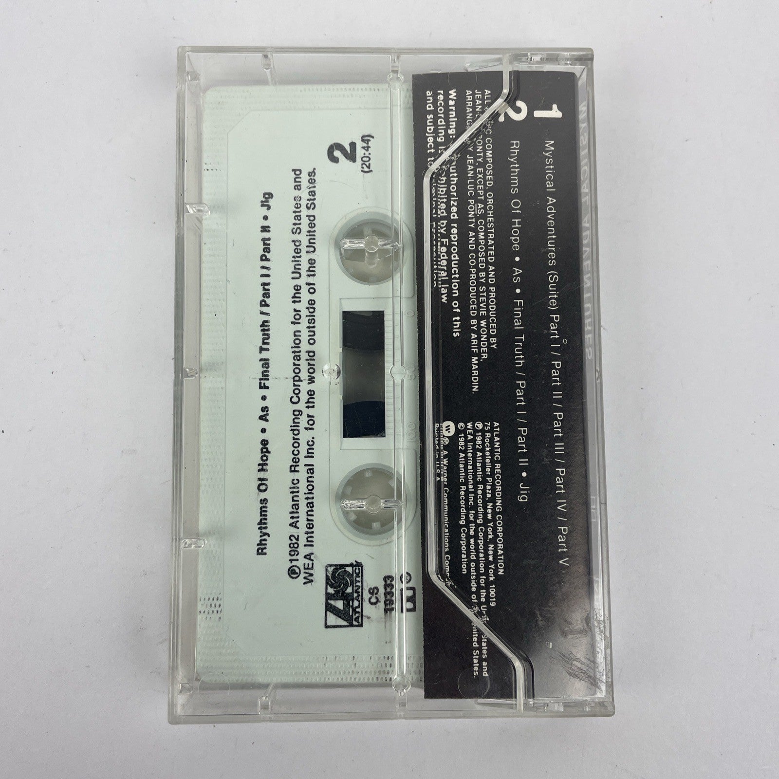Jean-Luc Ponty Mystical Adventures CASSETTE Tape 1982 Atlantic CS 19333 RARE!
