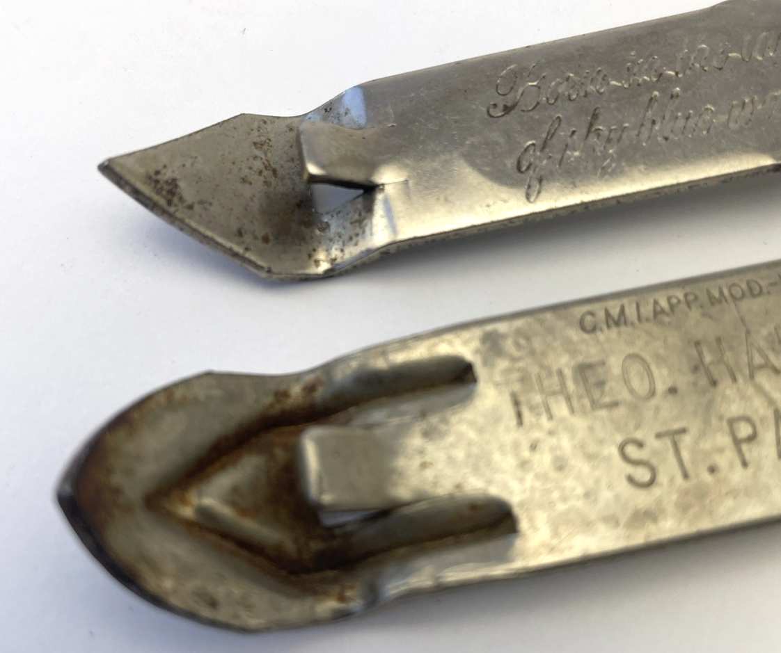 2 x Bottle Opener Vintage Church Key Hamm's Beer  4.25” Long Theo Hamm Brewing