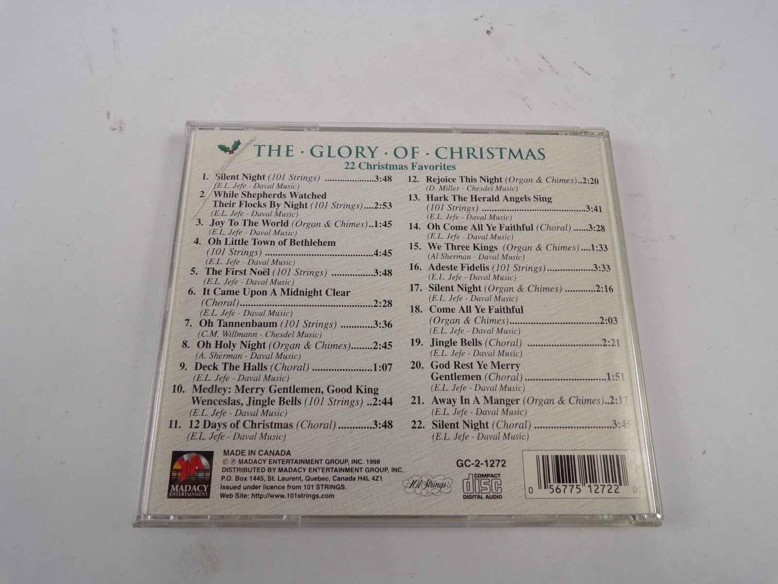 The Glory Of Christmas Oh Little TownOf Bethlehem OhTannenbaum SilentNight CD#51