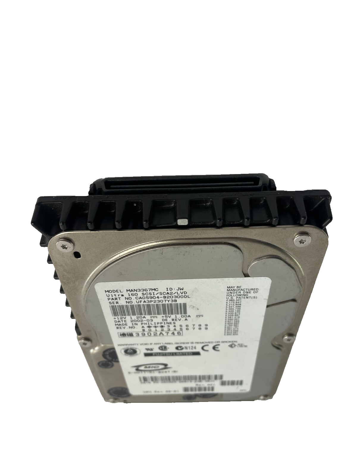 Fujitsu MIC Model MAN3367MC Ultra 160 SCSI Hard Disc Drive 10000RPM Cache 8 MB
