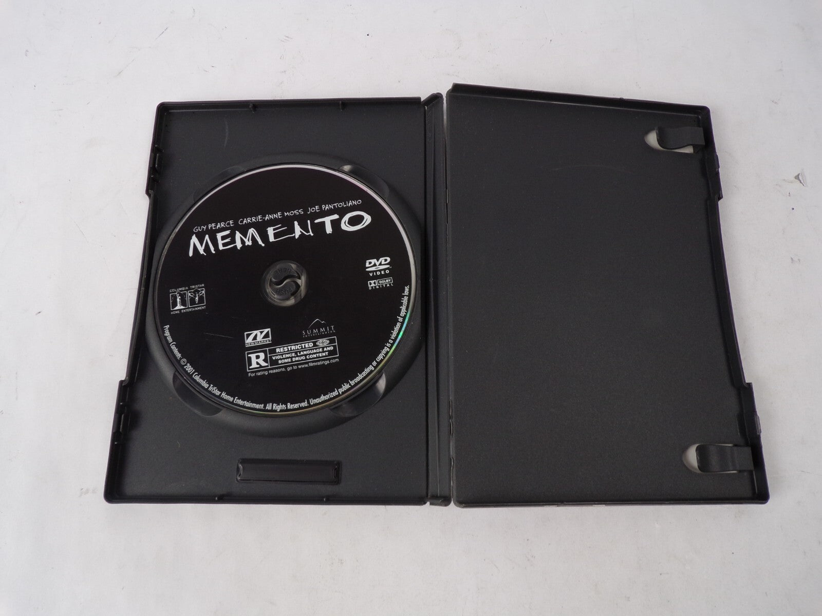 Memento "A New Classic Among Thrillers!" Guy Pearce Carrie Anne Moss DVD Movies
