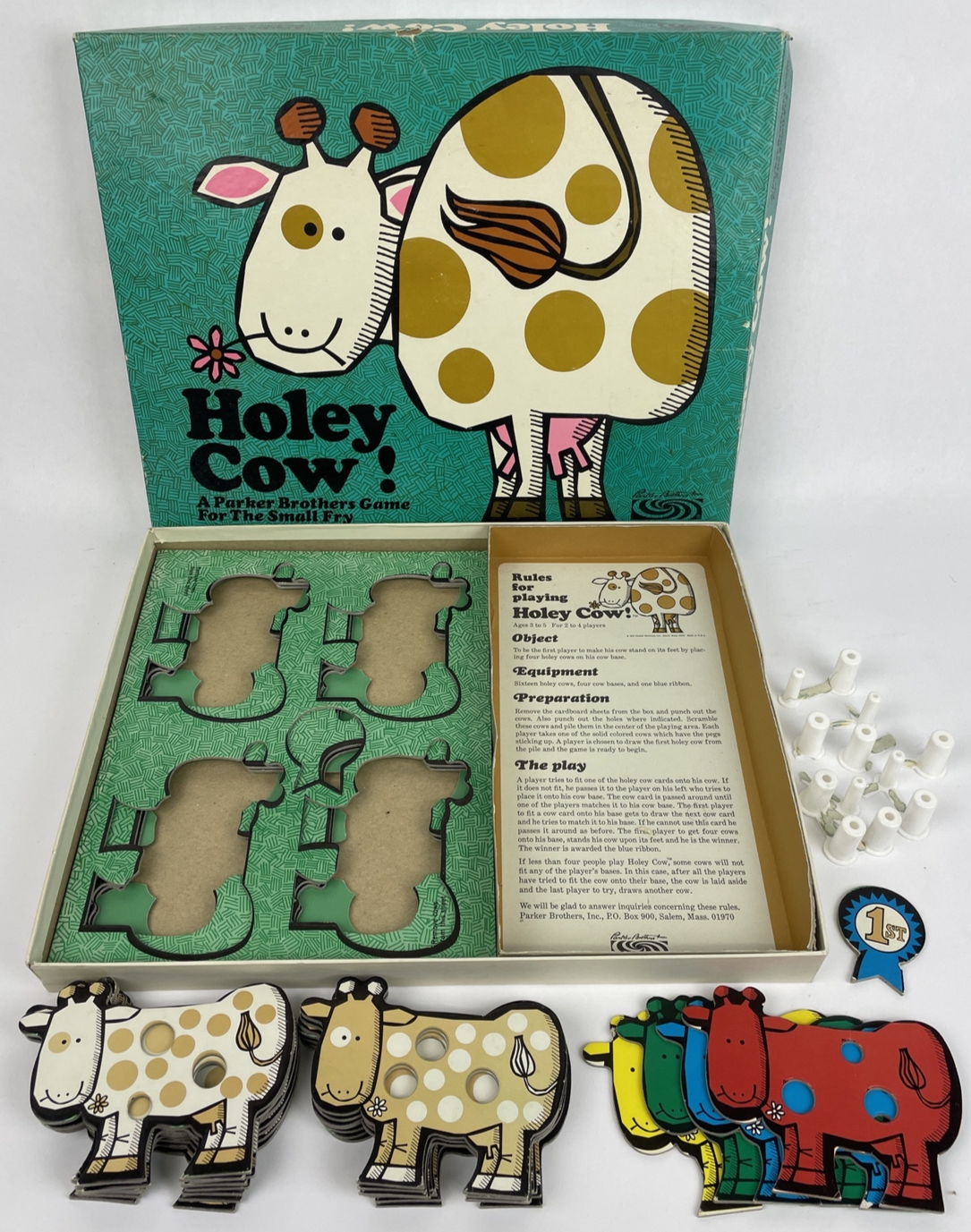 Vintage Rare Parker Holey Cow ! Game 1970 For the Small Fry / Kids Board Game