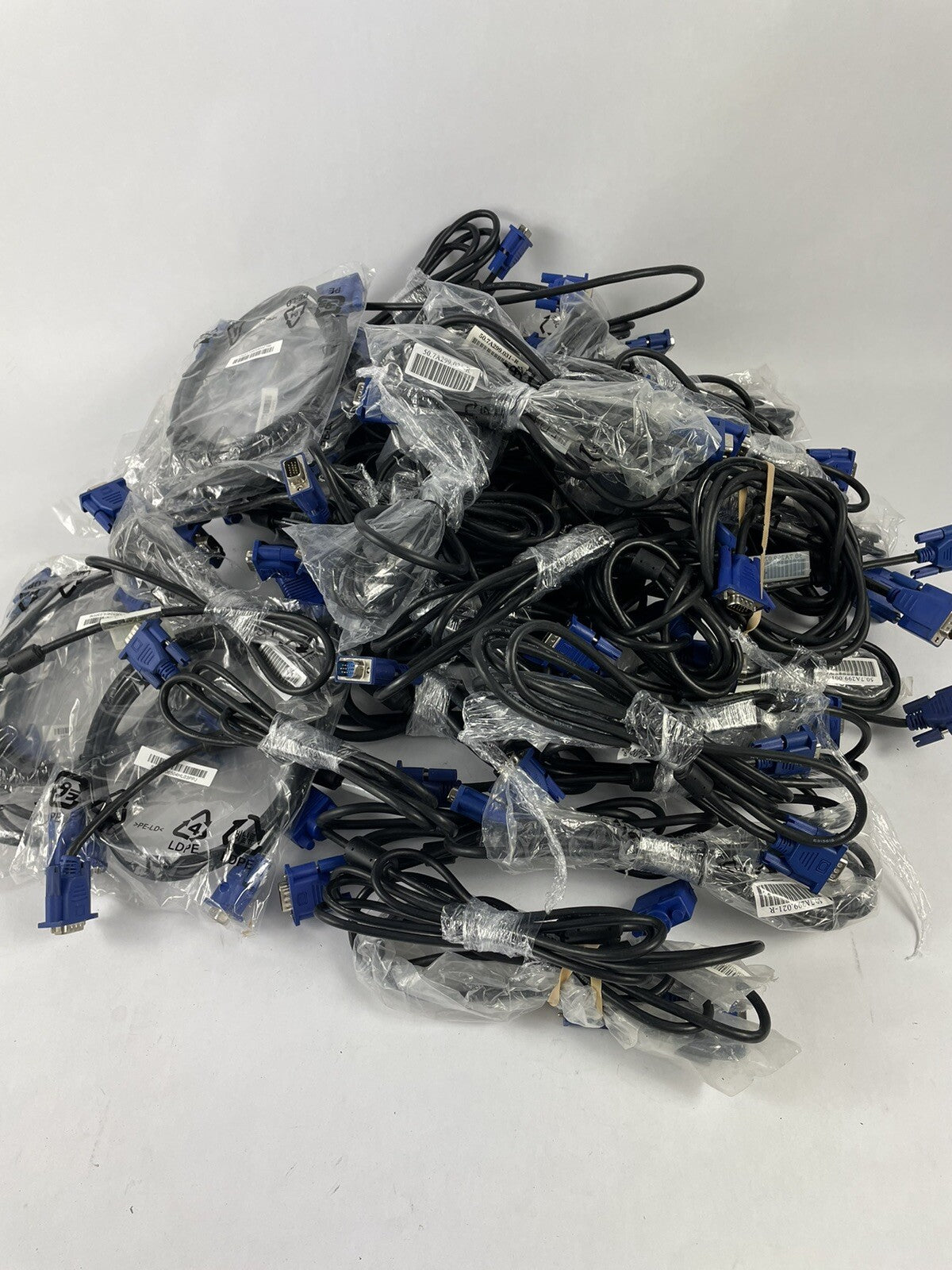 Lot of 50 : HP Dell VGA Male To Male VGA Monitor Extension Cord Cable