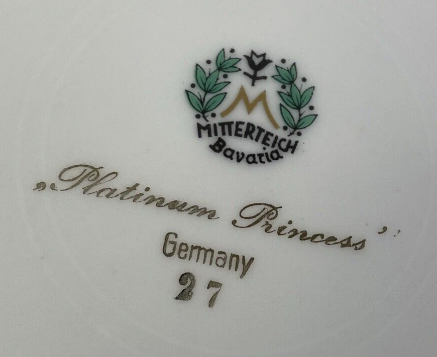 Lot 16 x  Mitterteich Z & Co. Bavaria Silver Lark Bowls Plates Tea Cup Elegance