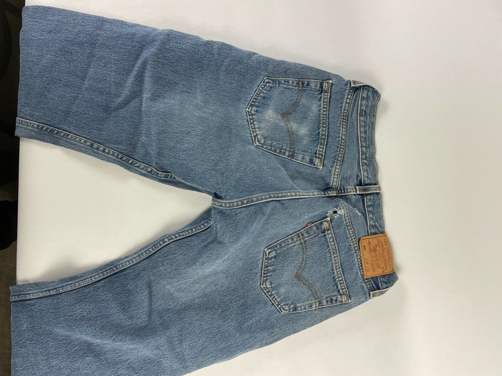 Levi's Men's Light Blue 501 Regular Fit Straight Leg Jeans Size W 34 L 30