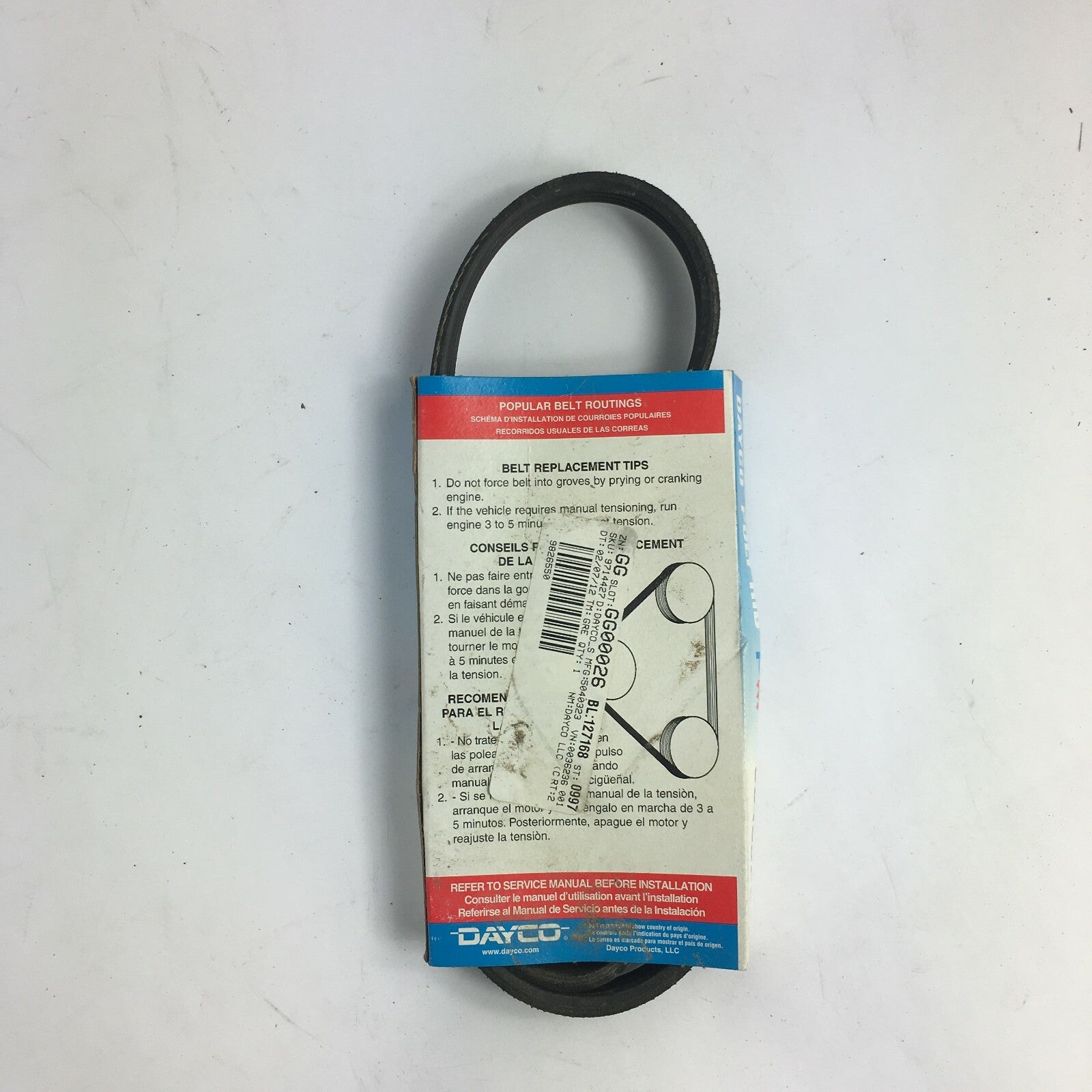 Genuine Dayco Poly Rib Automotive Belt Tensioner 5040323-4PK0820 A7