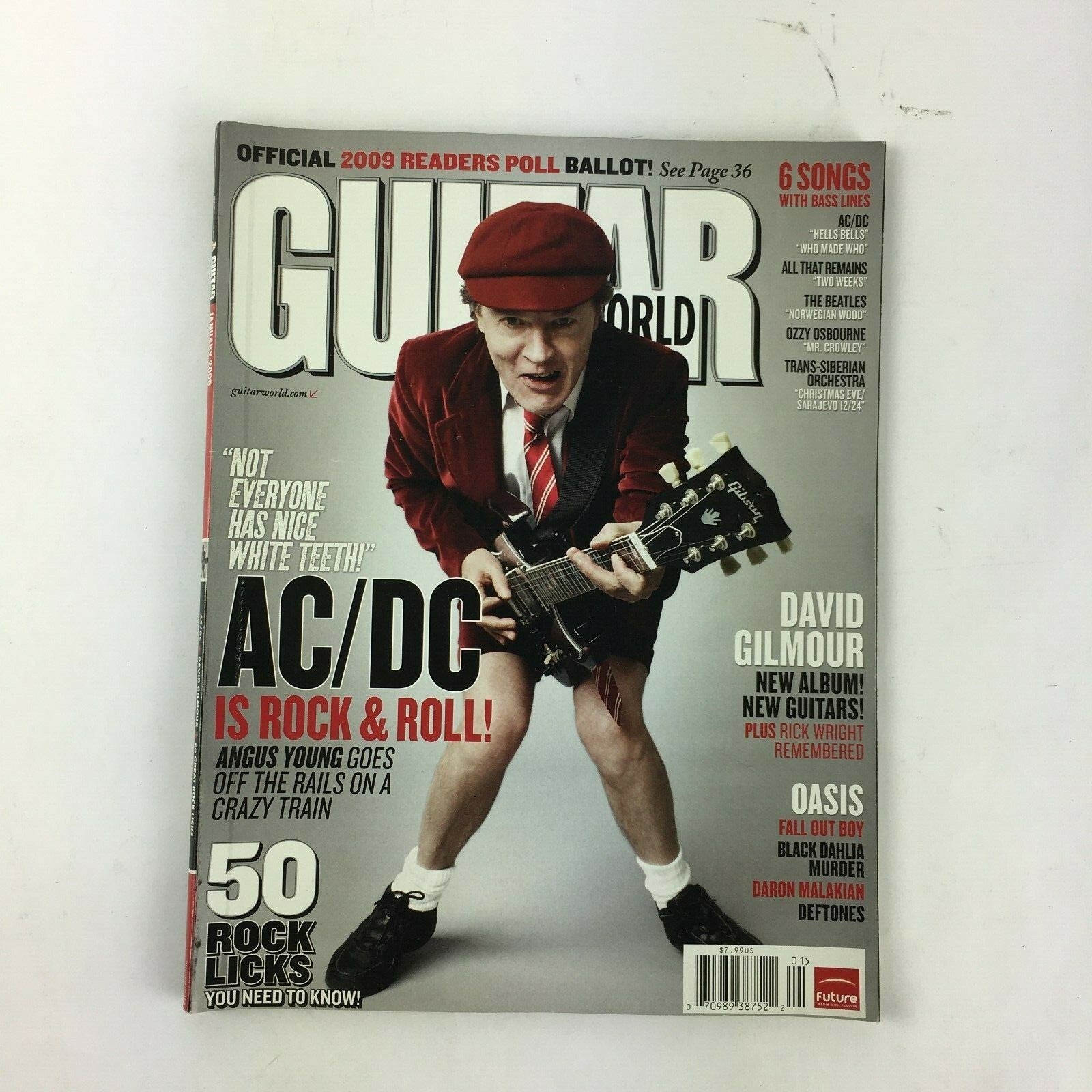 2001 Guitar Player Magazine AC/DC Is Rock & Roll! Oasis David Gilmour AngusYoung