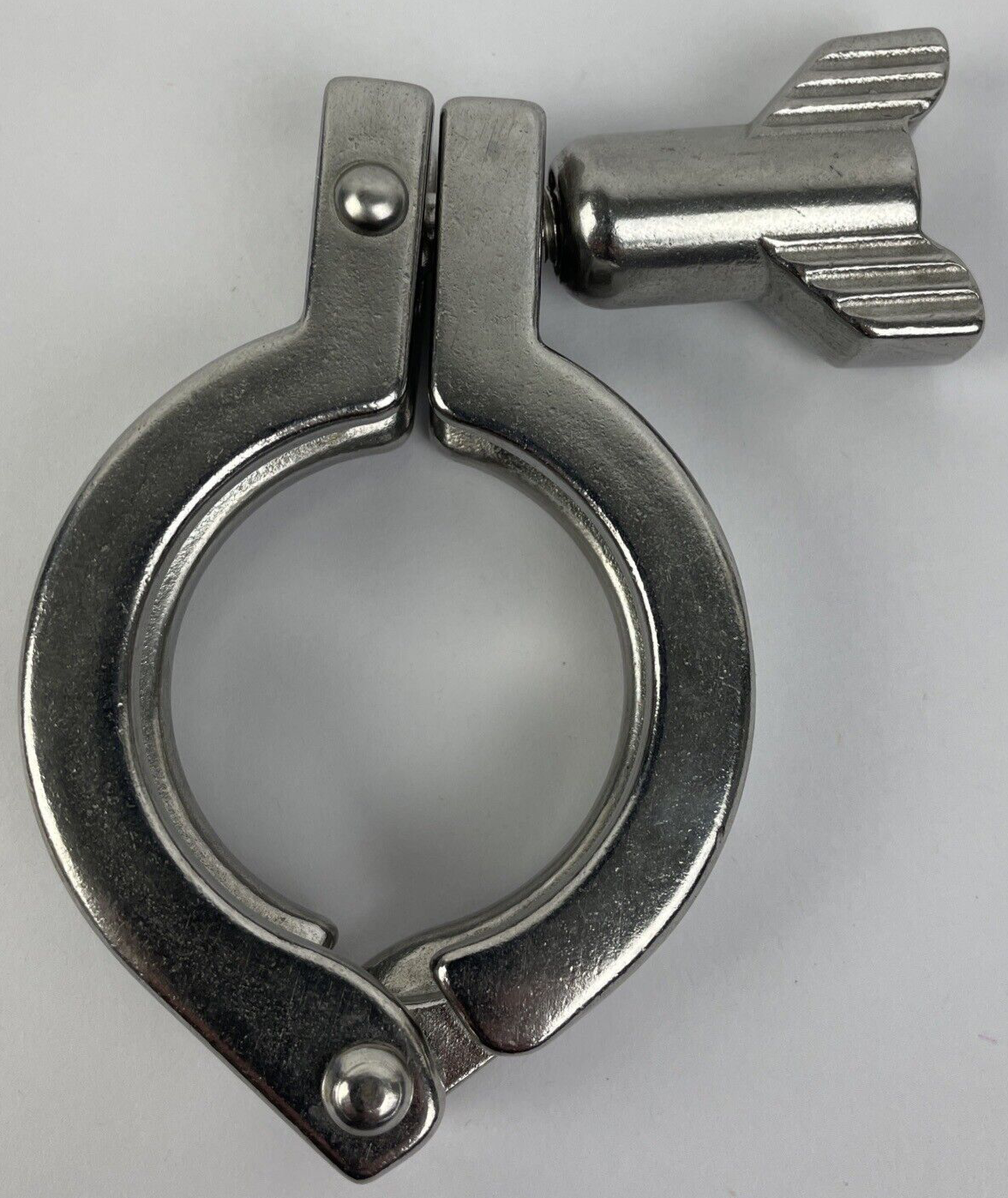 1.5" Tri Clamp with Wing Nut Stainless Steel 304 Heavy Duty Sanitary Clamp 1.5in