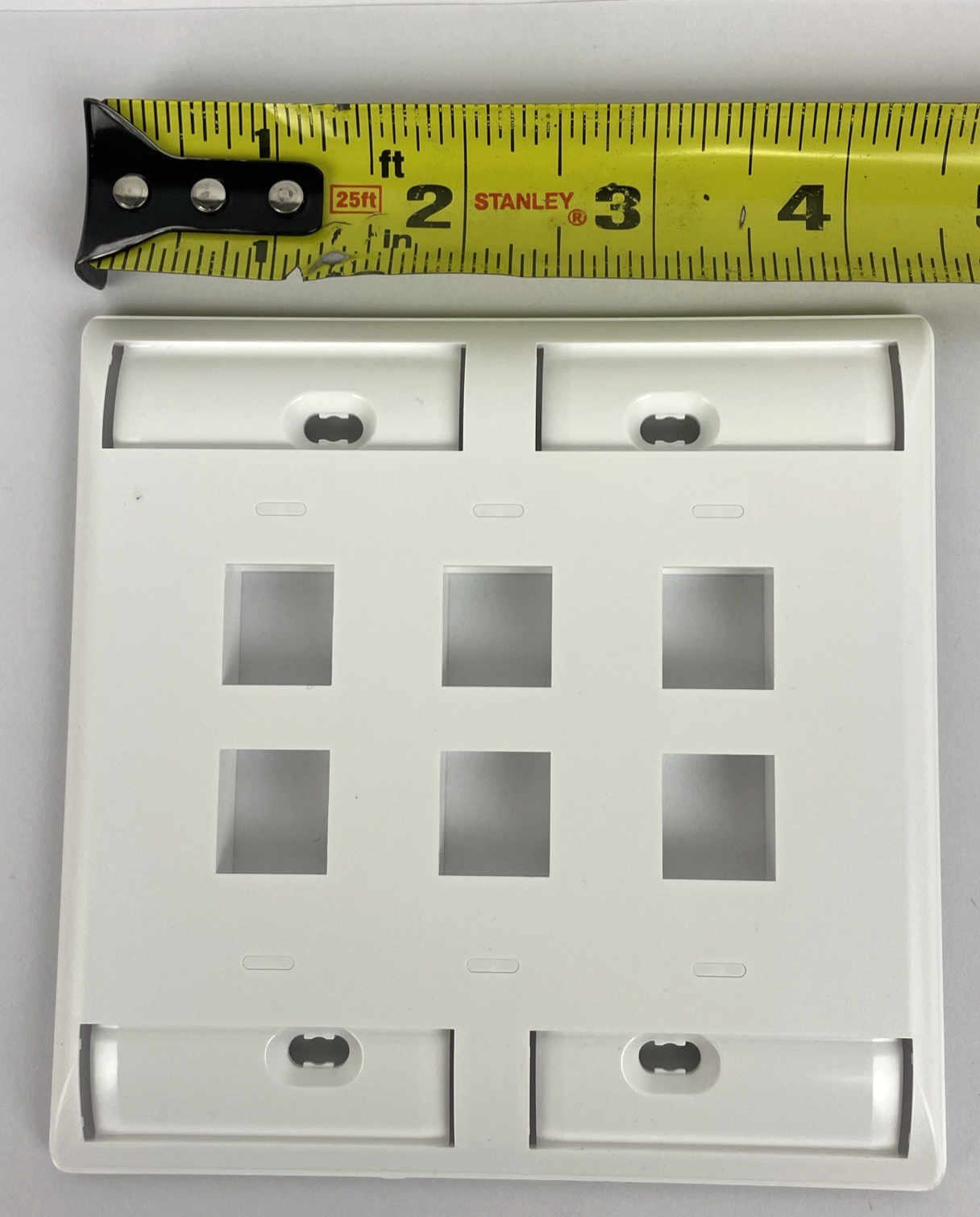 LOT of 3 COMMSCOPE 1-2111013-3 Faceplate Double Gang / 6 Port / Alpine White