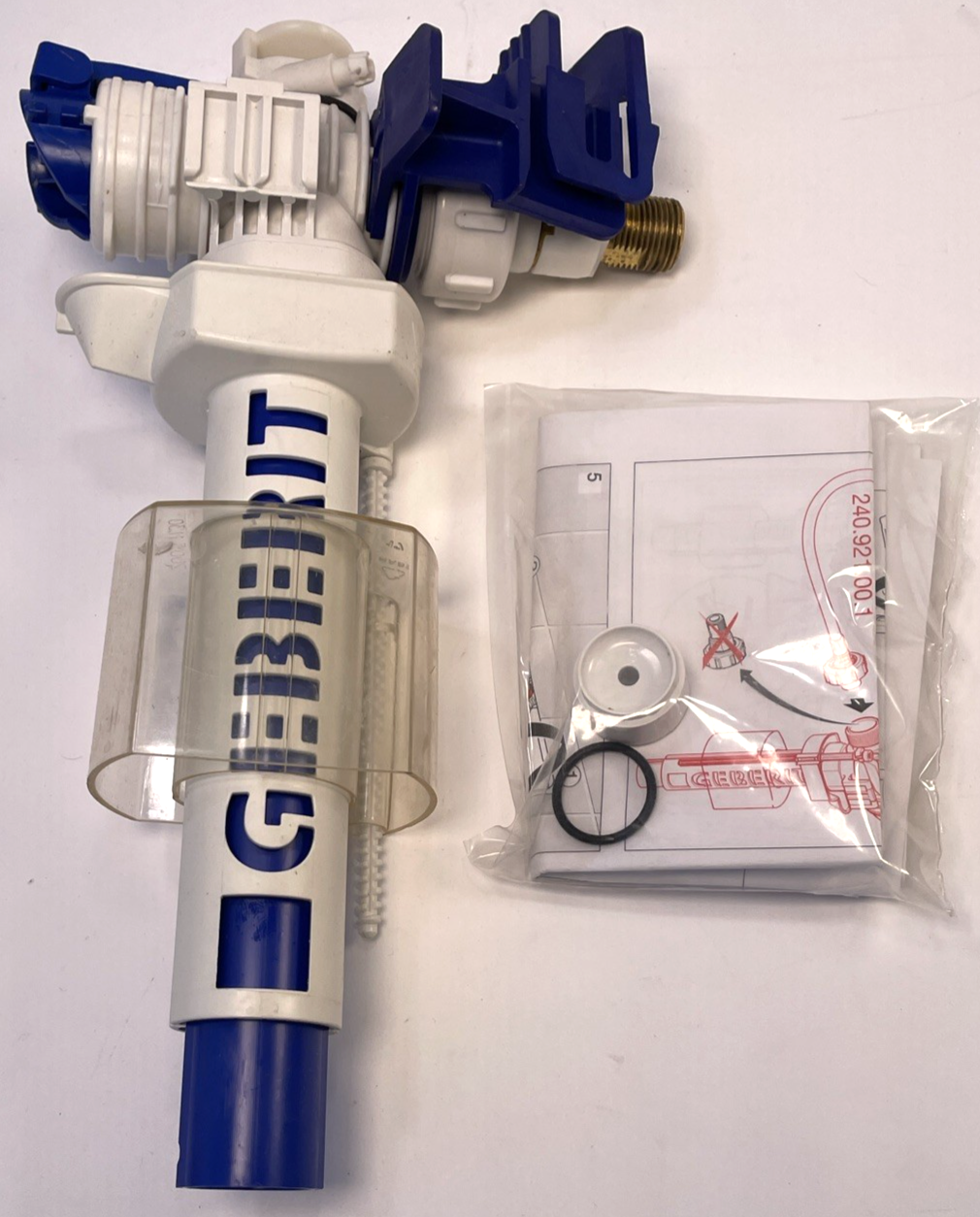Geberit Type 380 fill valve, Impulse380 Unifill for AP-SPK 3/8", 1/2", brass WC