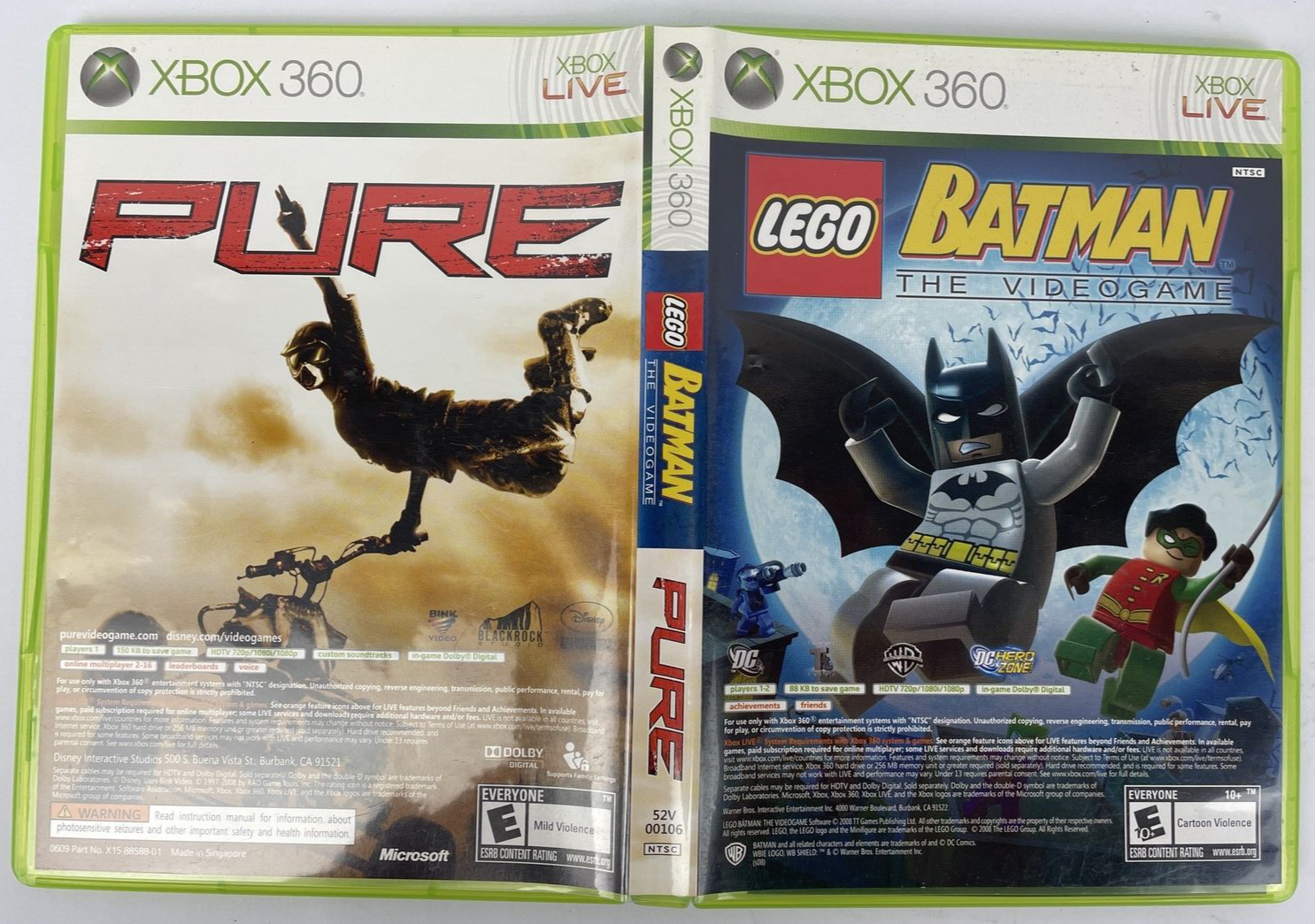 LEGO Batman : The Videogame / Pure 4 Wheel MC Quadrunner - Xbox 360 Game NTSC