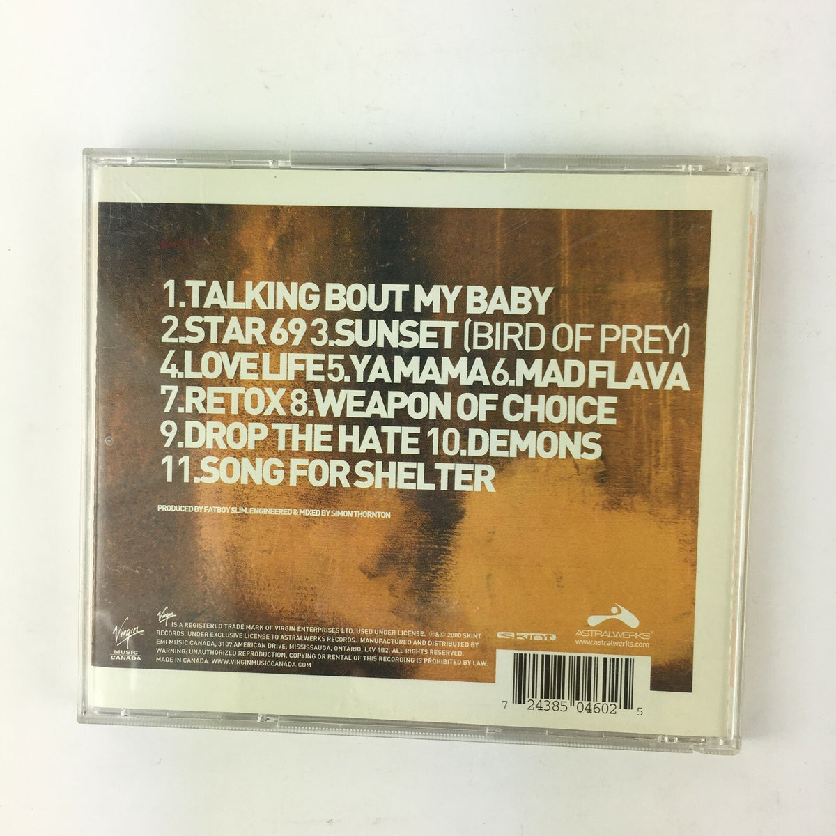 CD 2000 Fatboy Slim Halfway Between the Gutter and the Stars Talking Bout MyBaby