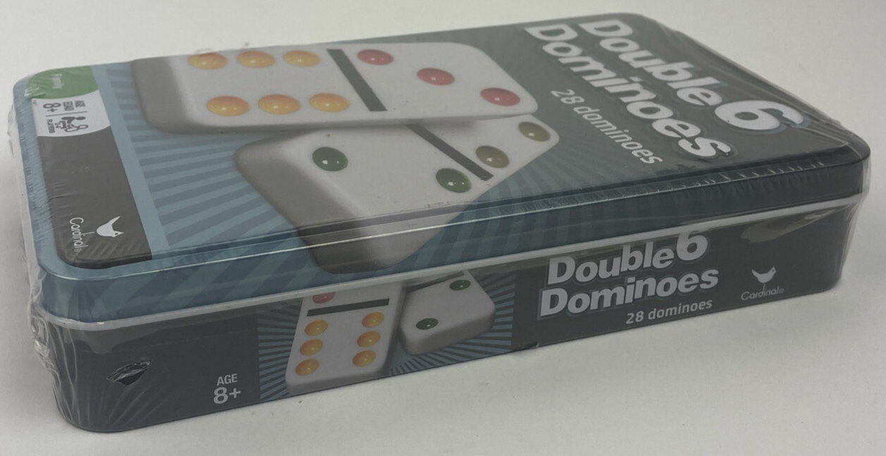 Collectors Dominoes Double Six Jumbo Color Dot 28 Shiny Dominoes New Sealed