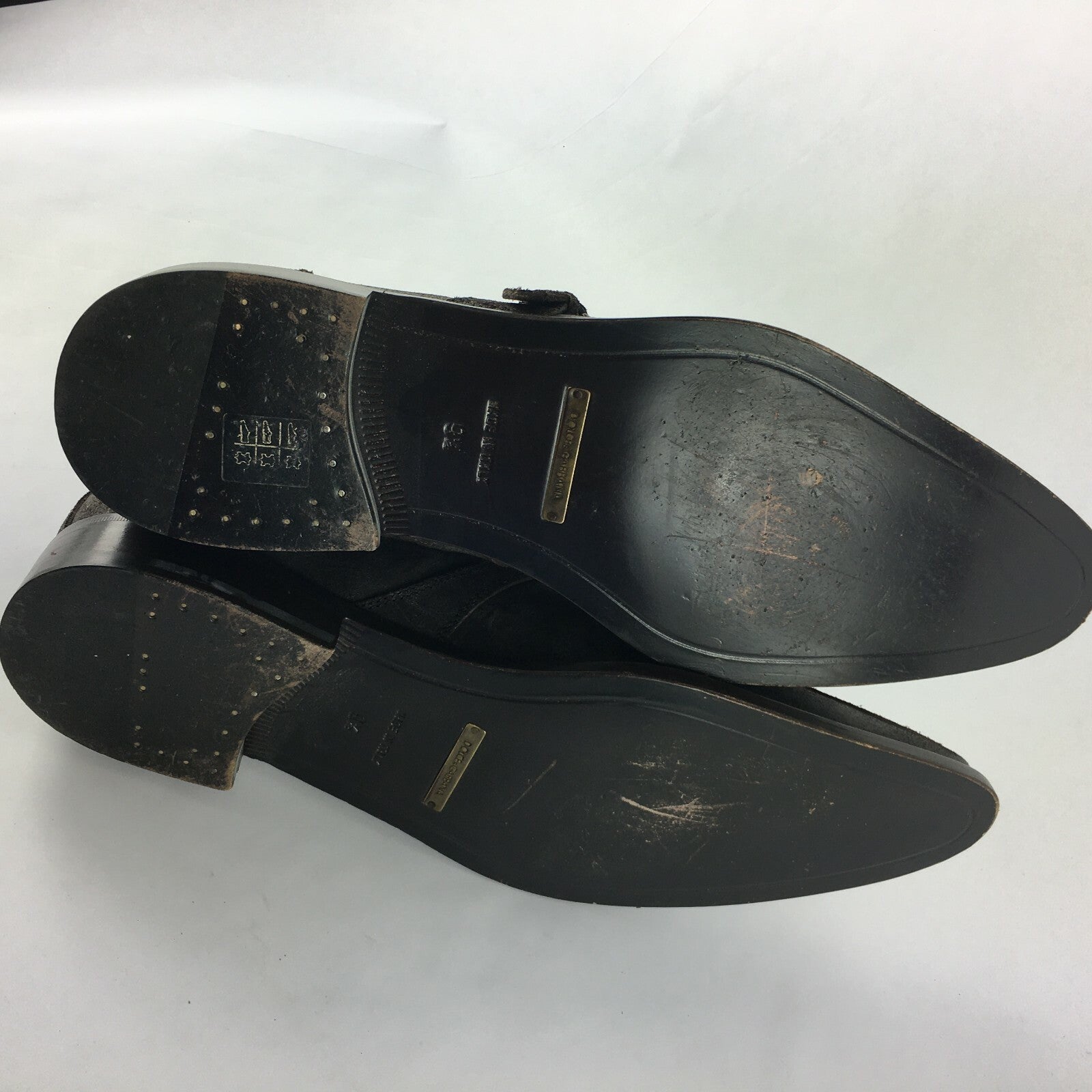 Genuine Dolce Gabbana Stylish Chelsea Style Brown Shoes for Men Size 9 1⁄2