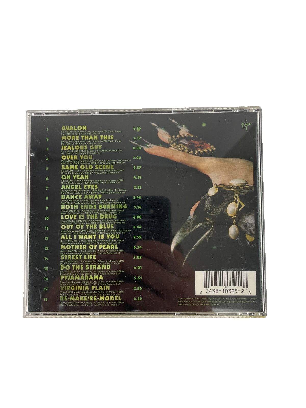 The Best Of Roxy Music Avalon More Than This Jealous Guy Over You Oh Yeah CD#10