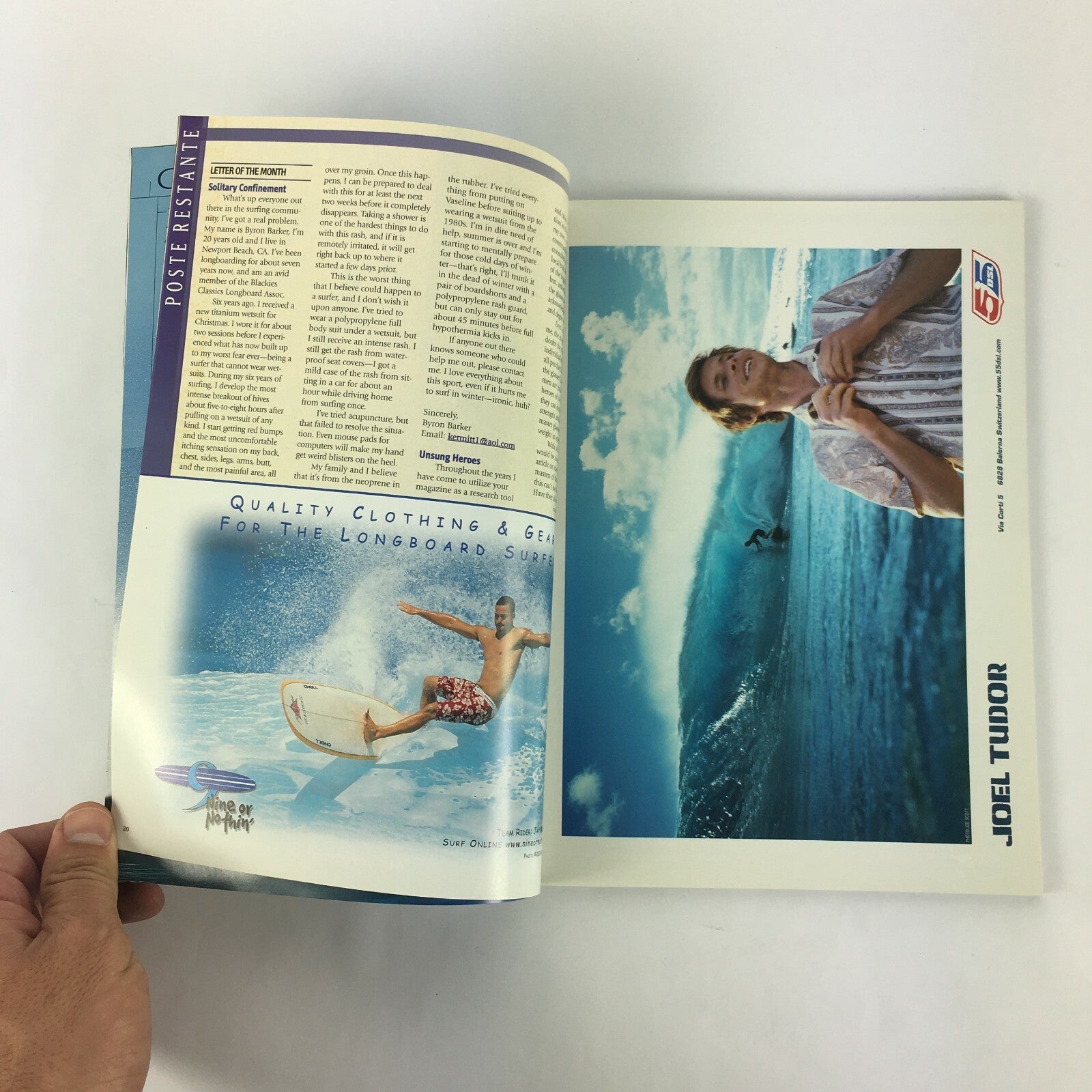 December 2000 Longboard Magazine World Travel Special Tahiti East Indian Ocean