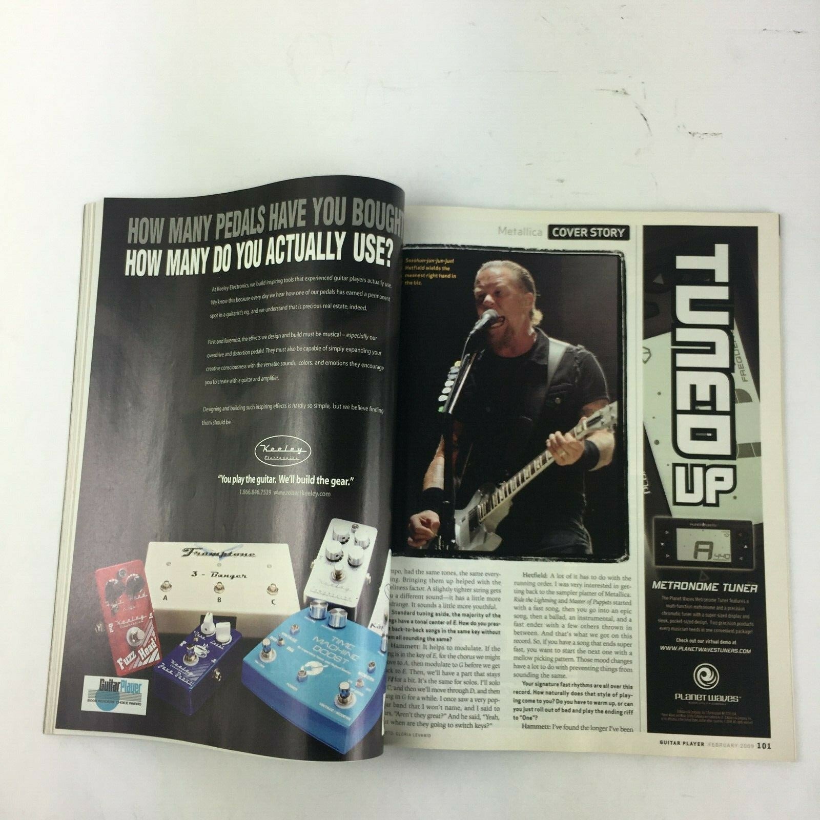 February 2009 Guitar Player Magazine Metallica Hammett & Hetfield Jimmy Herring