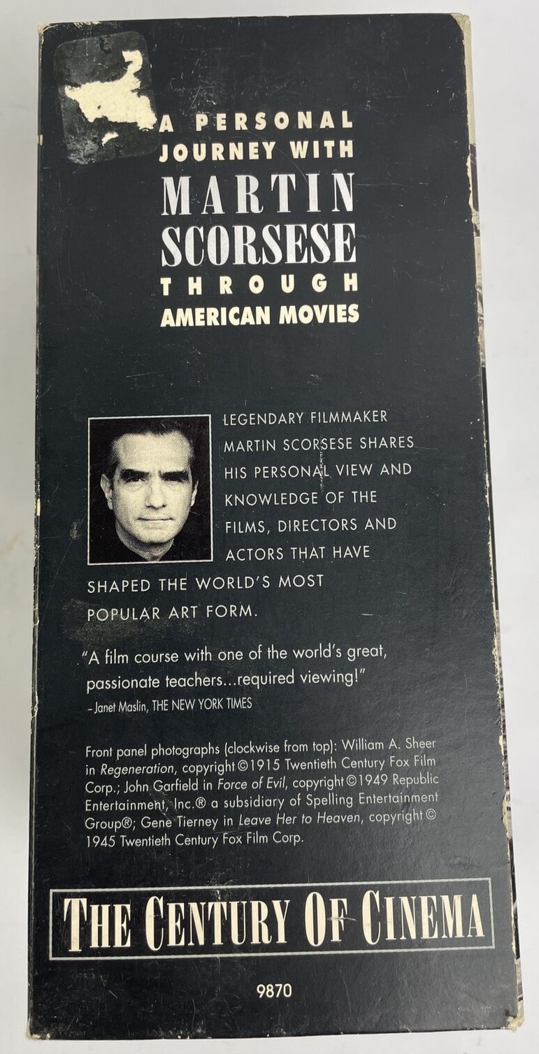 PERSONAL JOURNEY WITH MARTIN SCORSESE THRU AMERICAN MOVIES  3 x VHS TAPE BOX SET