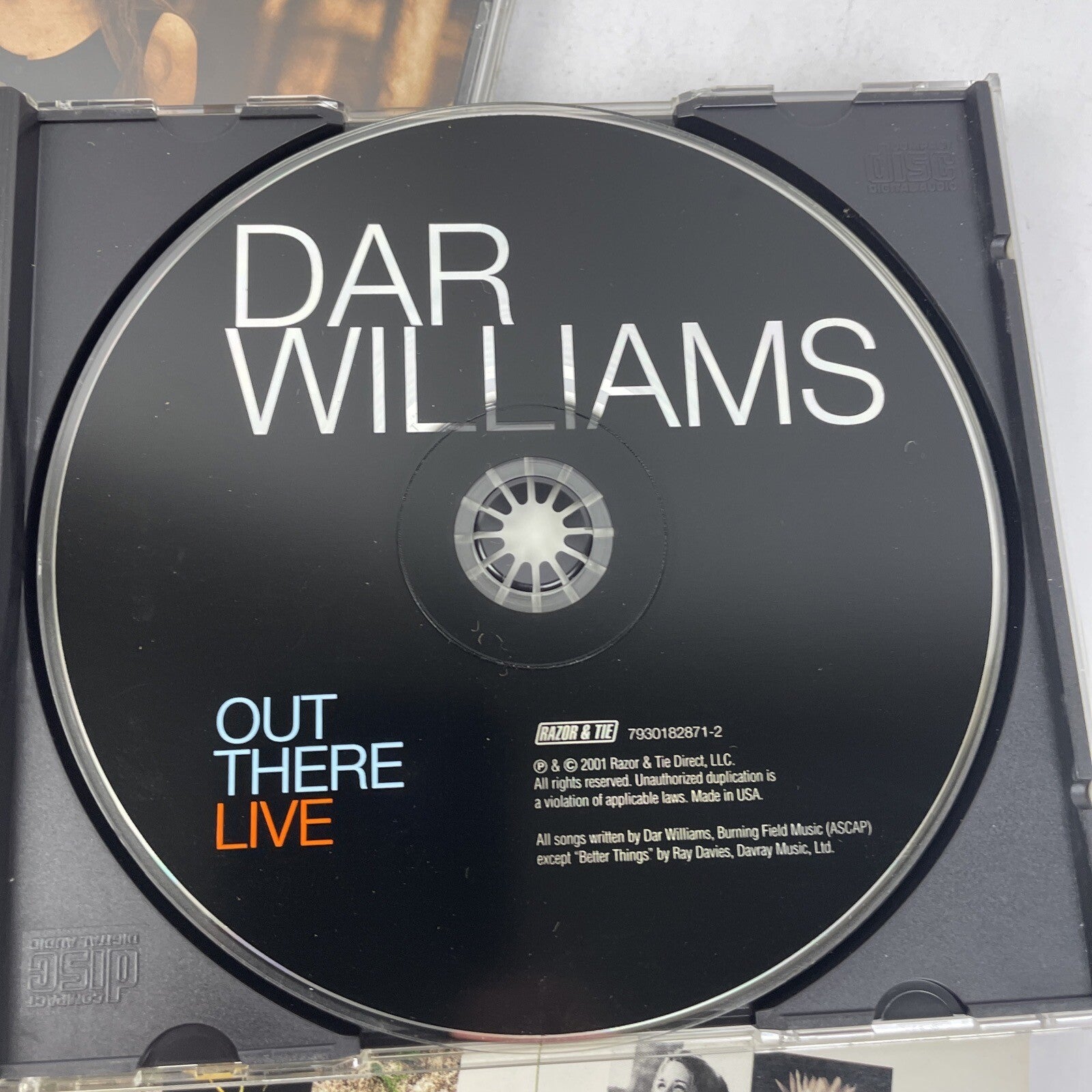 3 x DAR WILLIAMS Audio CDs, End of the Summer, the green world, OUT THERE LIVE