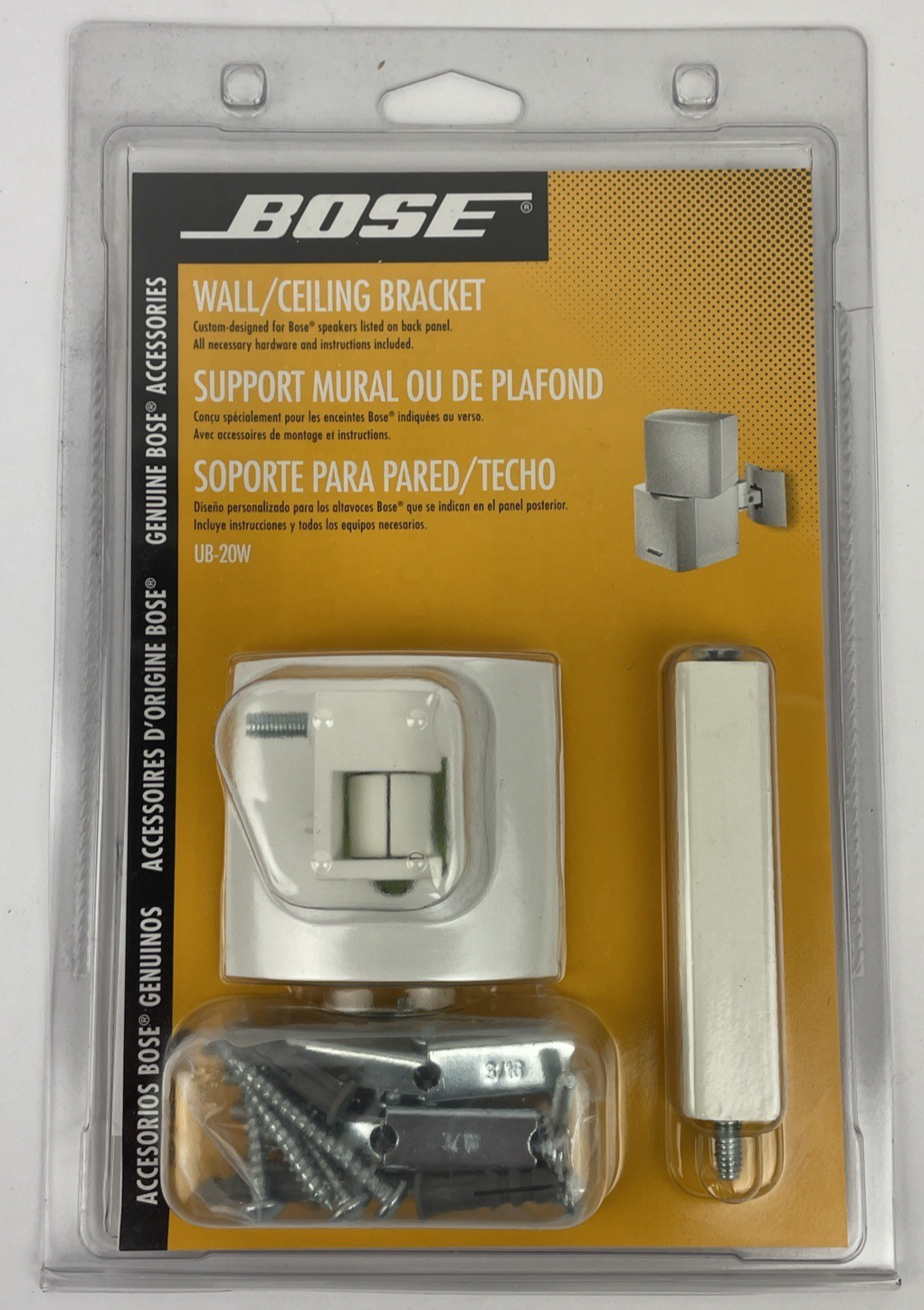 Genuine Bose UB-20W Wall Ceiling Speaker Mounting Bracket Kit White NEW