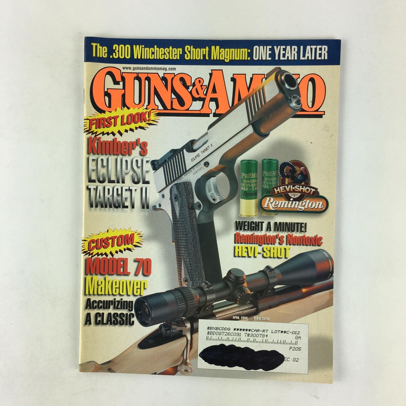 April 2002 Guns&Ammo Magazines Kimber's Eclipse Target II Model 70 Makeover 