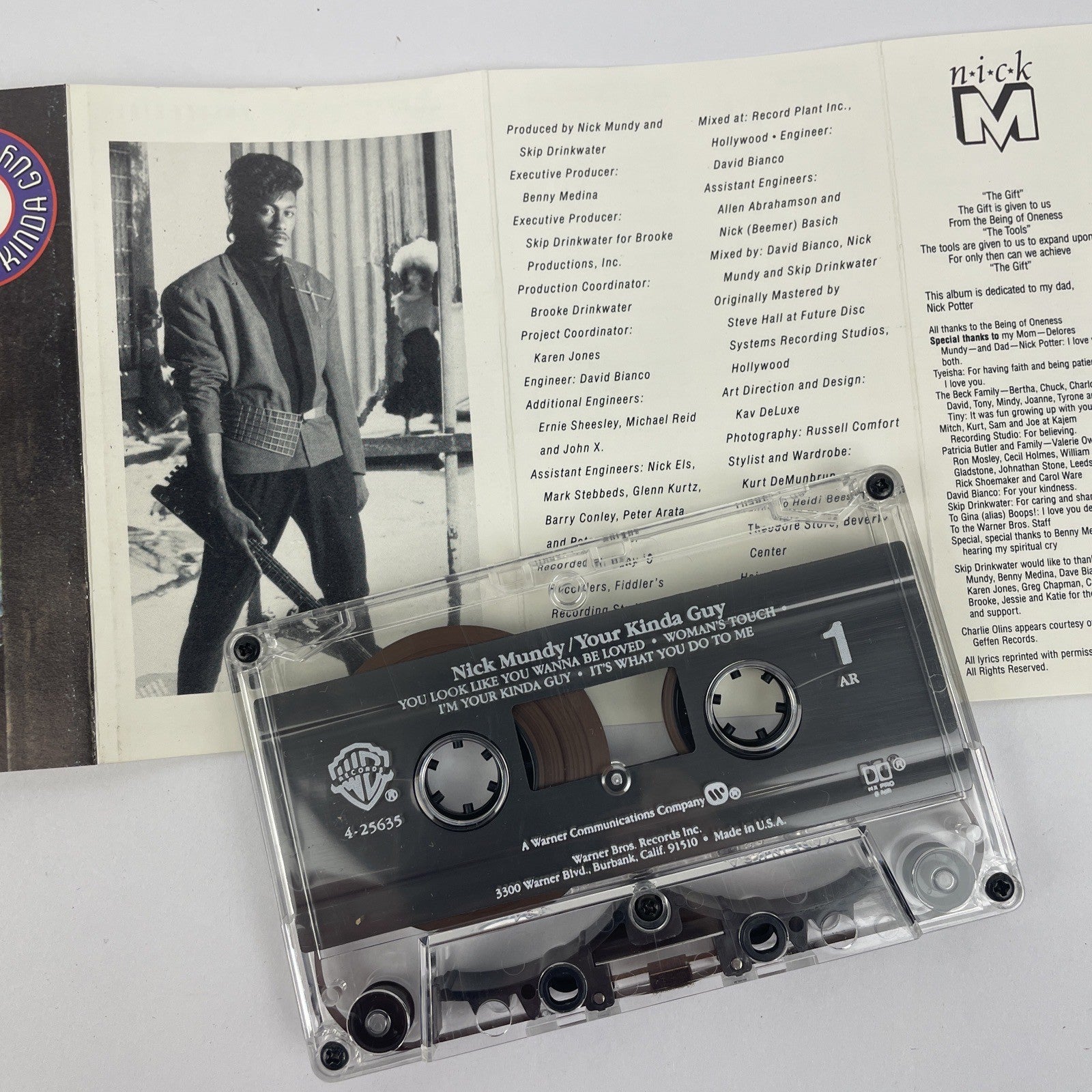 Your Kinda Guy by Nick Mundy Audio Cassette Tape 1987 Warner Bros. Records