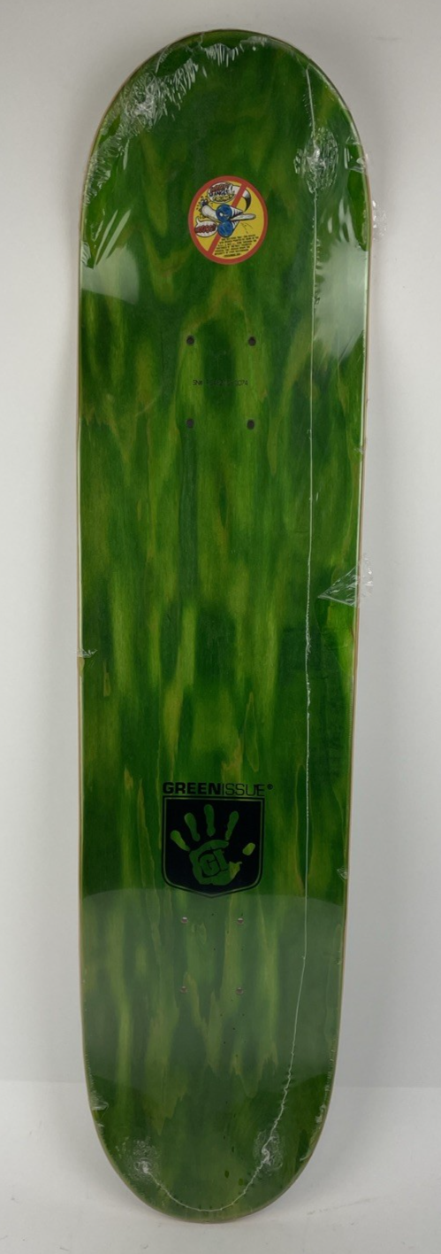 GREEN ISSUE Skateboards Black Fist Militant Products Skateboard Deck 7.75" Rare