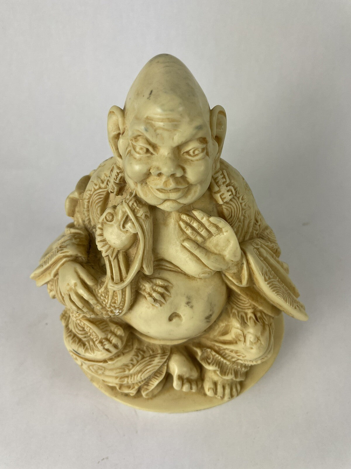 Vintage Buddha Hand carved Figurines Figure Statue Statuette 