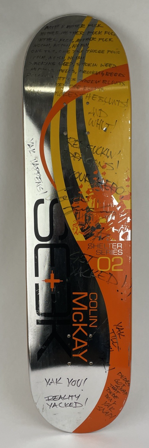 SEEK Skateboards Colin McKay "Foil Shelter Series"  Skateboard Deck Autographed
