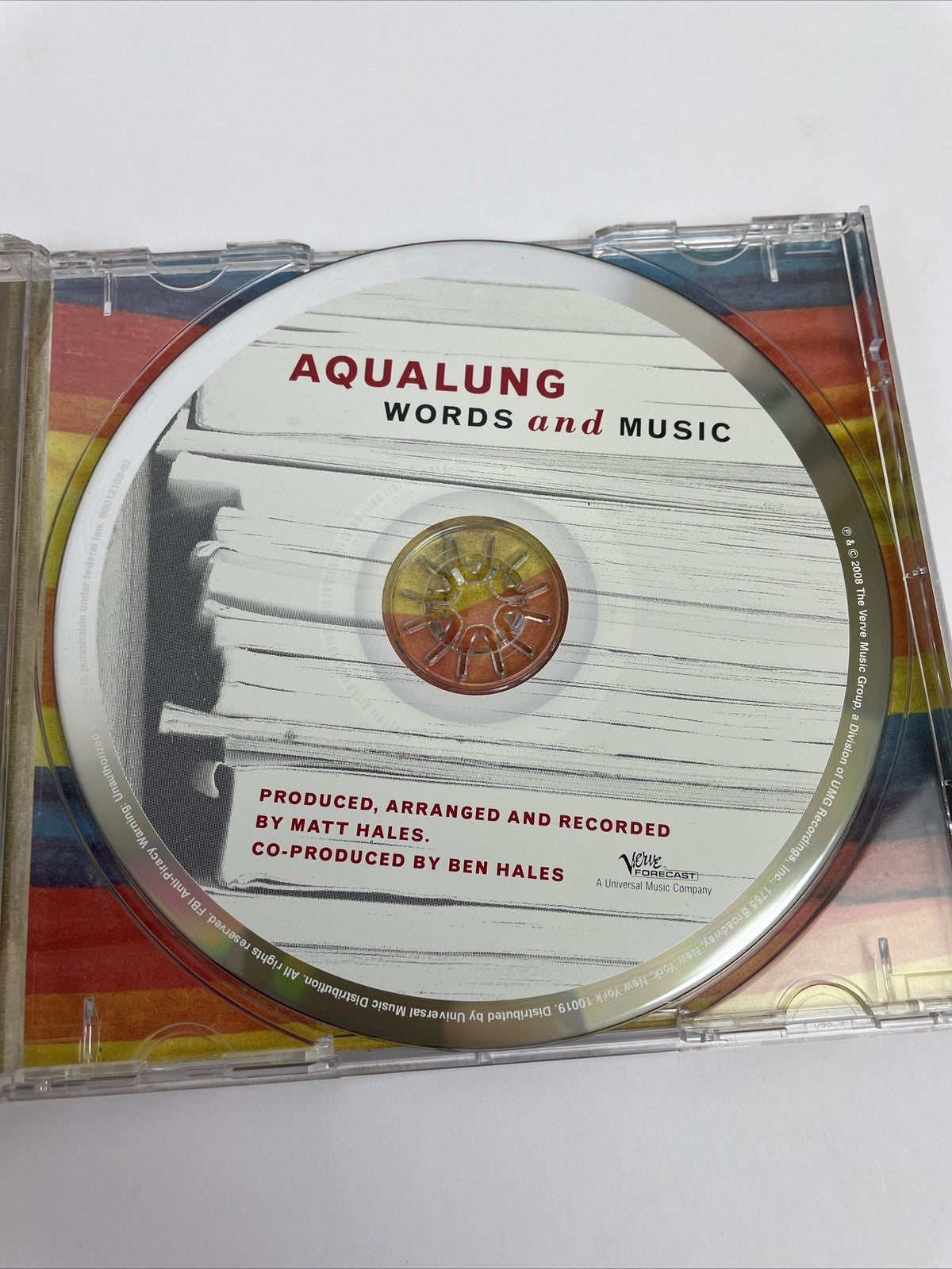 AQUALUNG - Words and Music - Digital Audio CD 2008 Verve Music -           #2