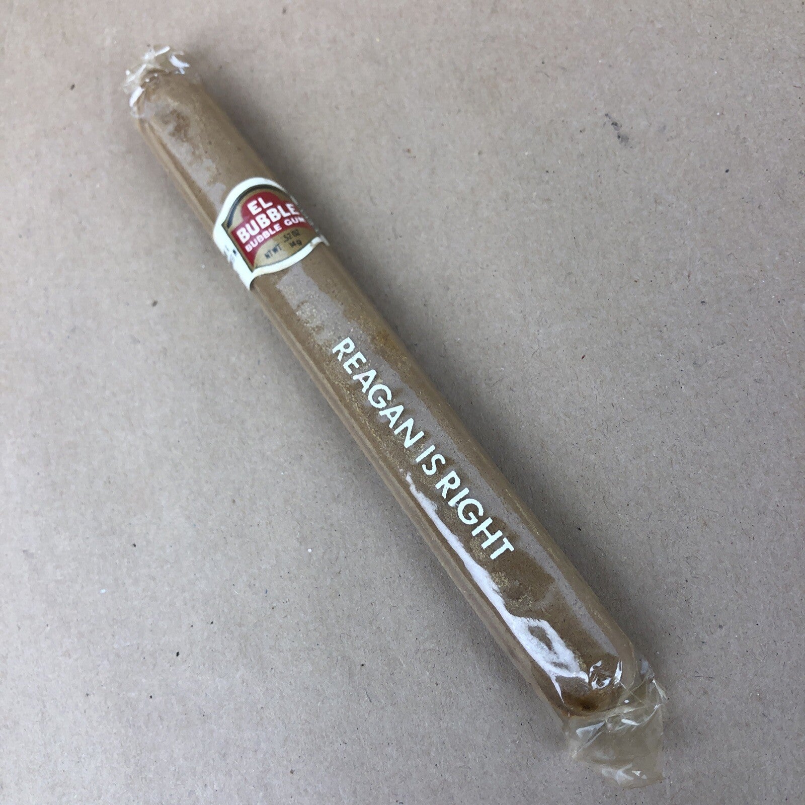 Vintage President Ronald Reagan Is Right El Bubble Gum Cigar Original Wrapper 