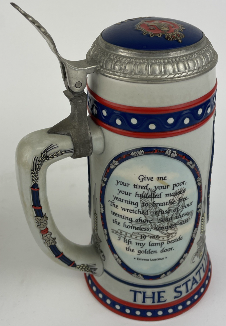 2 Stroh's Brewery Company Stein Beer Mug Heritage Series Statue Of Liberty 1986