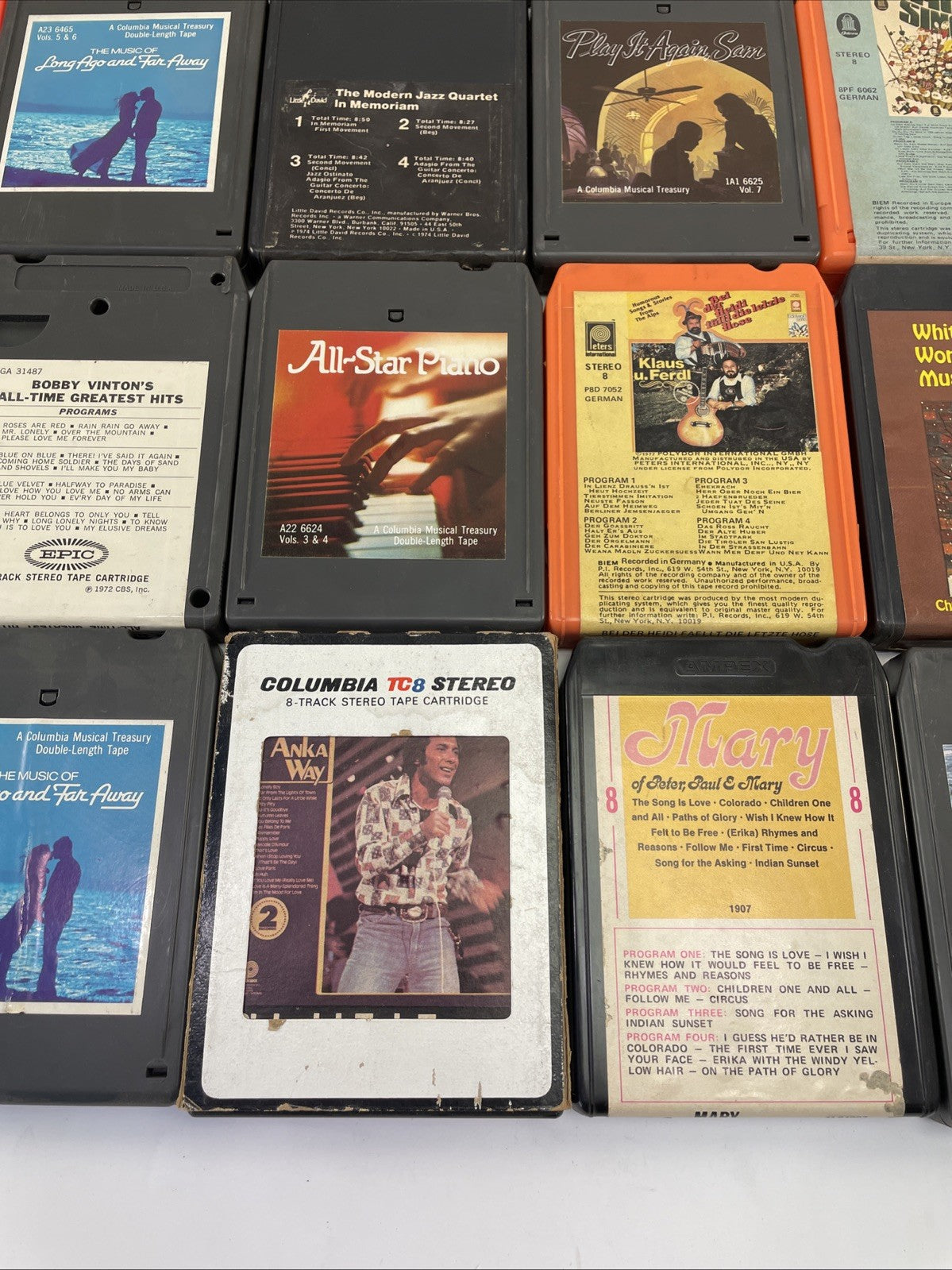 8 Track Audio Music Tapes Lot Of 34 Crazy Assortment of Genre
