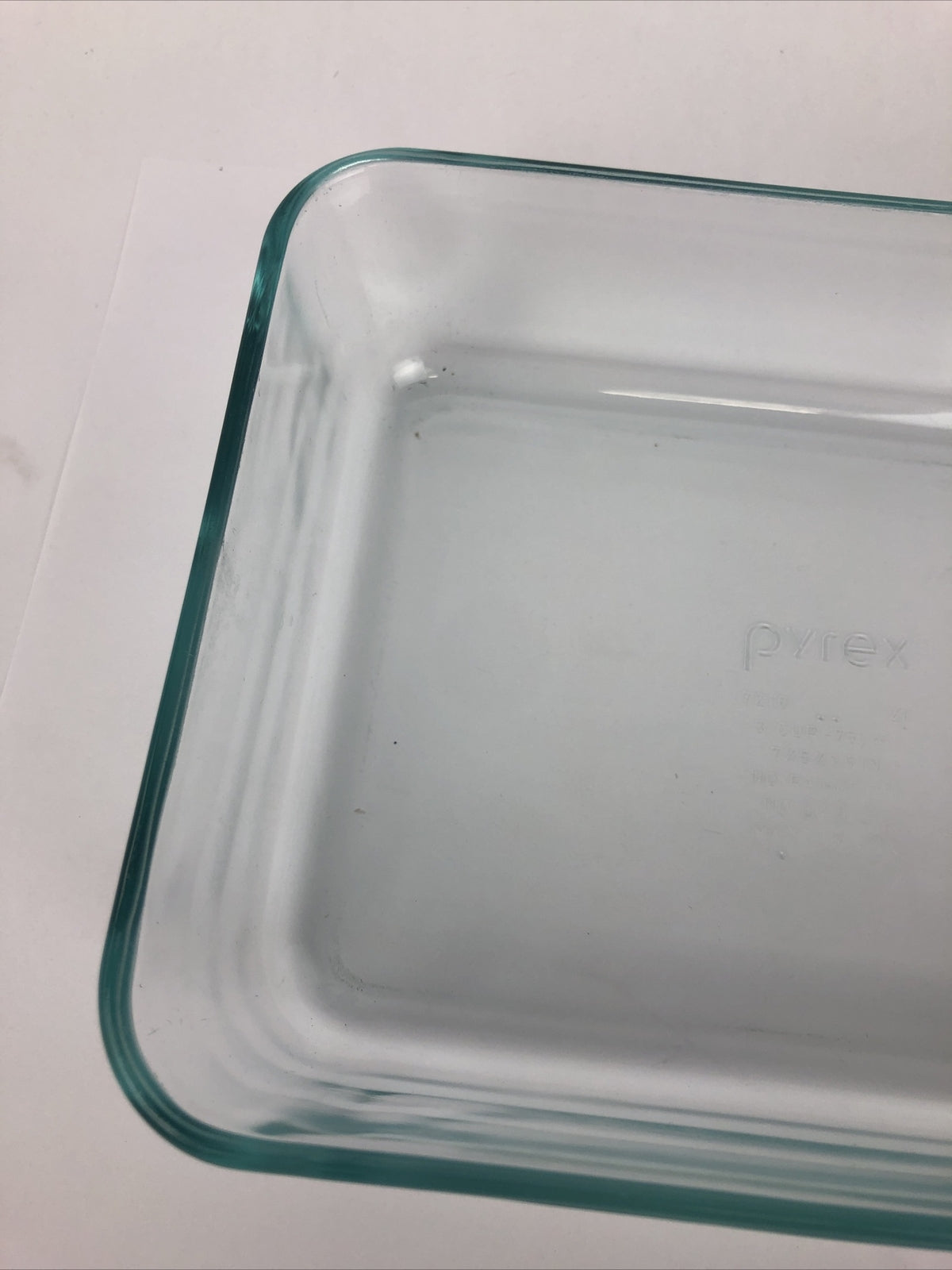 PYREX VISIONS Blue Green 3 CUP VINTAGE RECTANGULAR BAKING DISH CASSEROLE  #7210