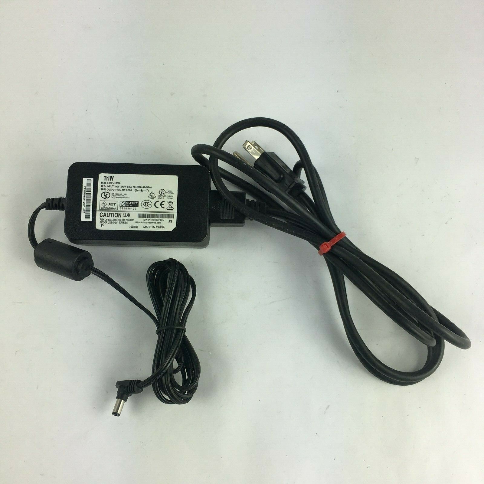 Genuine Triw EADP-18FB Output 48V 0.38A Power Supply Adapter A6