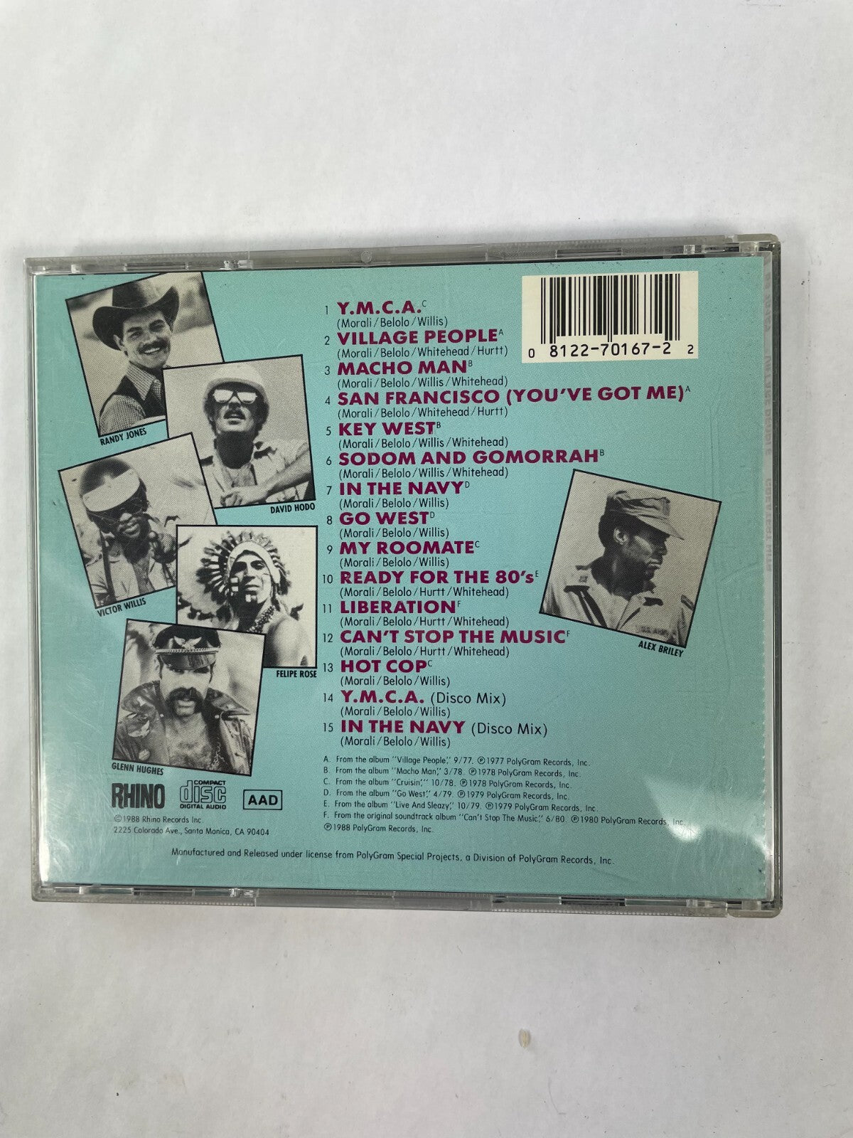 The Village People Greatest Hits Victor Willis Ray Simpson David Hodo CD 53