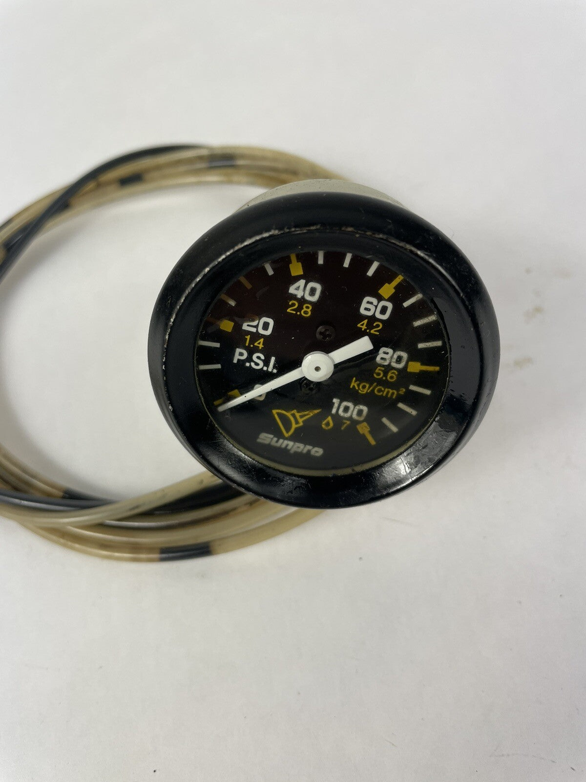 Sunpro Oil Pressure Gauge 0-100 PSI Mechanical 2" Hanging Style With Mount Line
