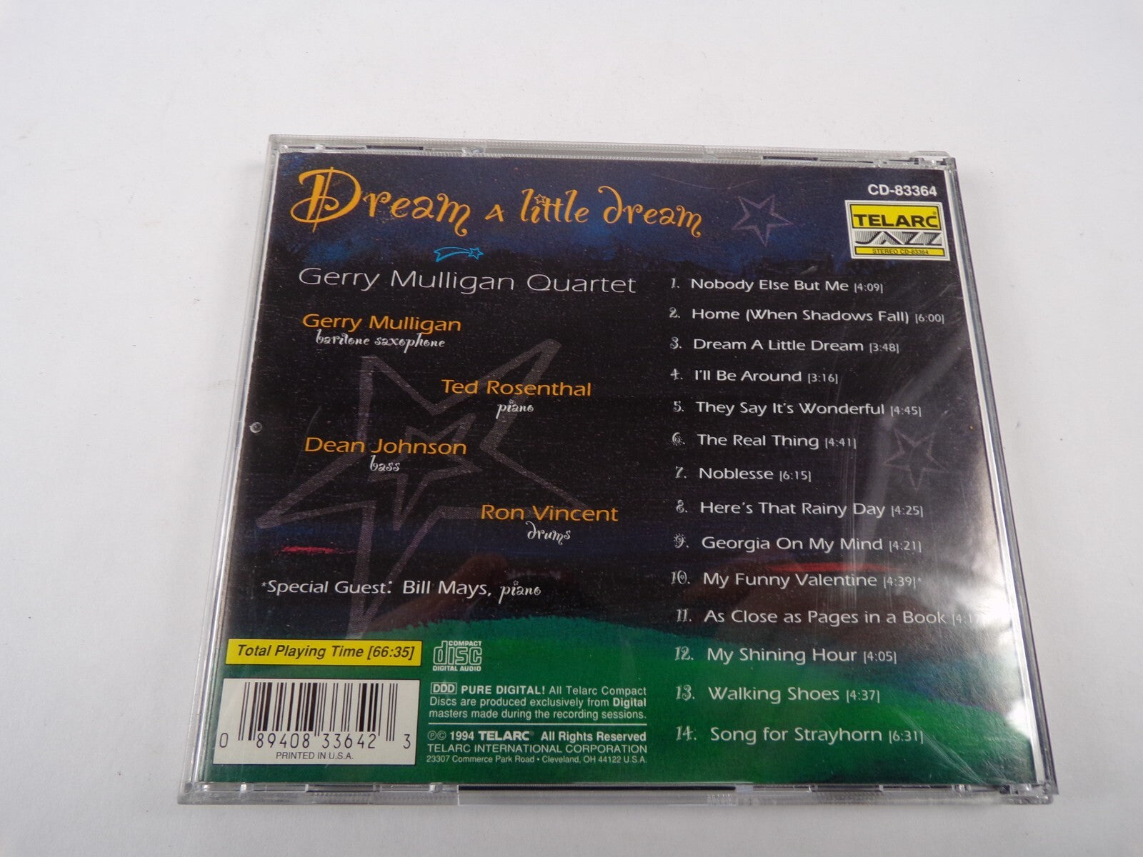 Gerry Mulligan Quartet Dream A Little Dream Nobody Else But Me Noblesse CD#35