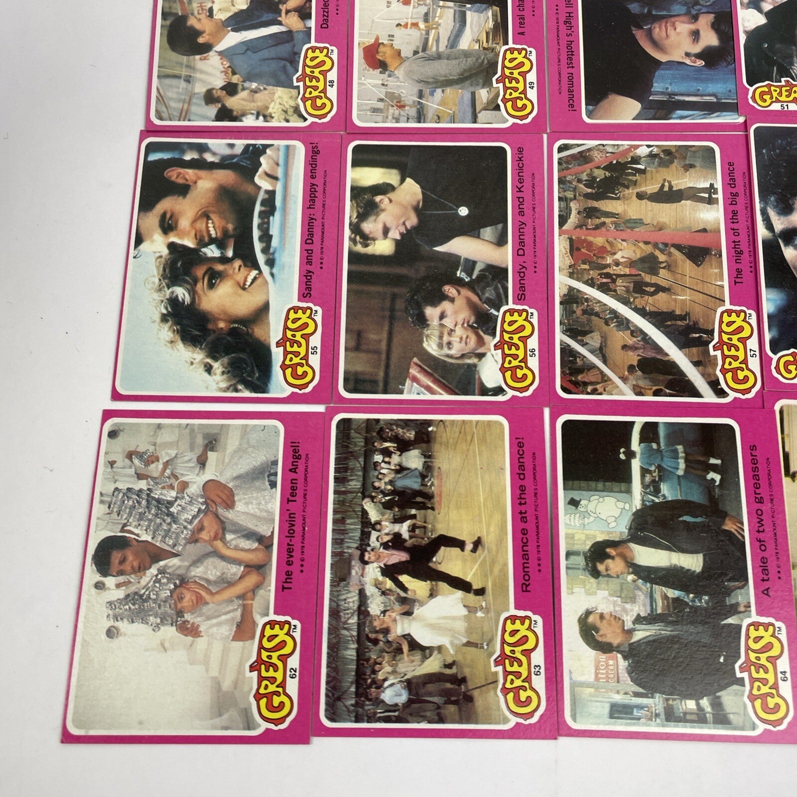 1978 Topps GREASE Movie Series 1 Trading Card Complete Set 1-66 w 11 Stickers