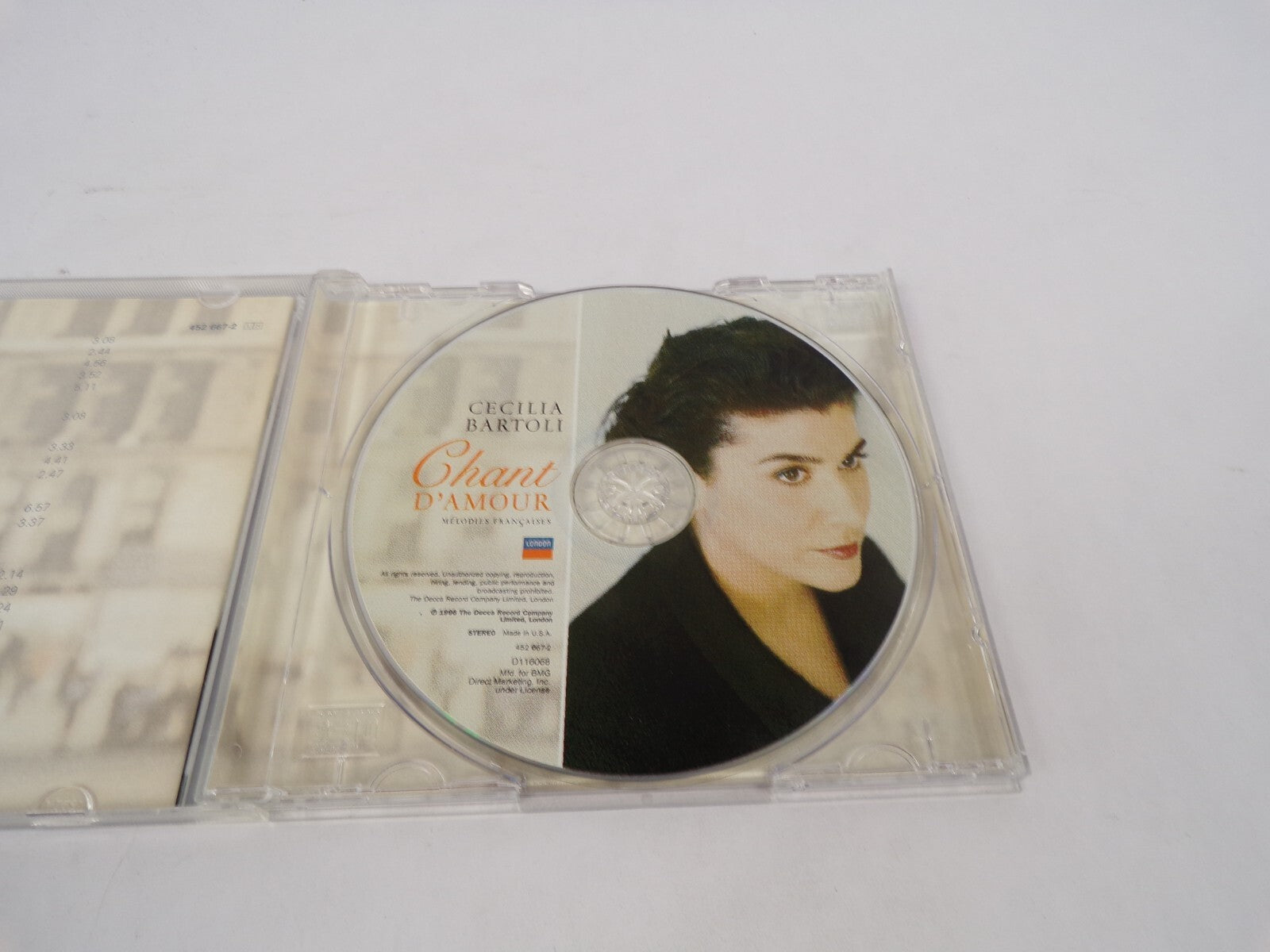 Cecilia Bartoli Chant D'Amour Myung-Whun Chung Ptano Chant D'Amour Ouvre CD#69