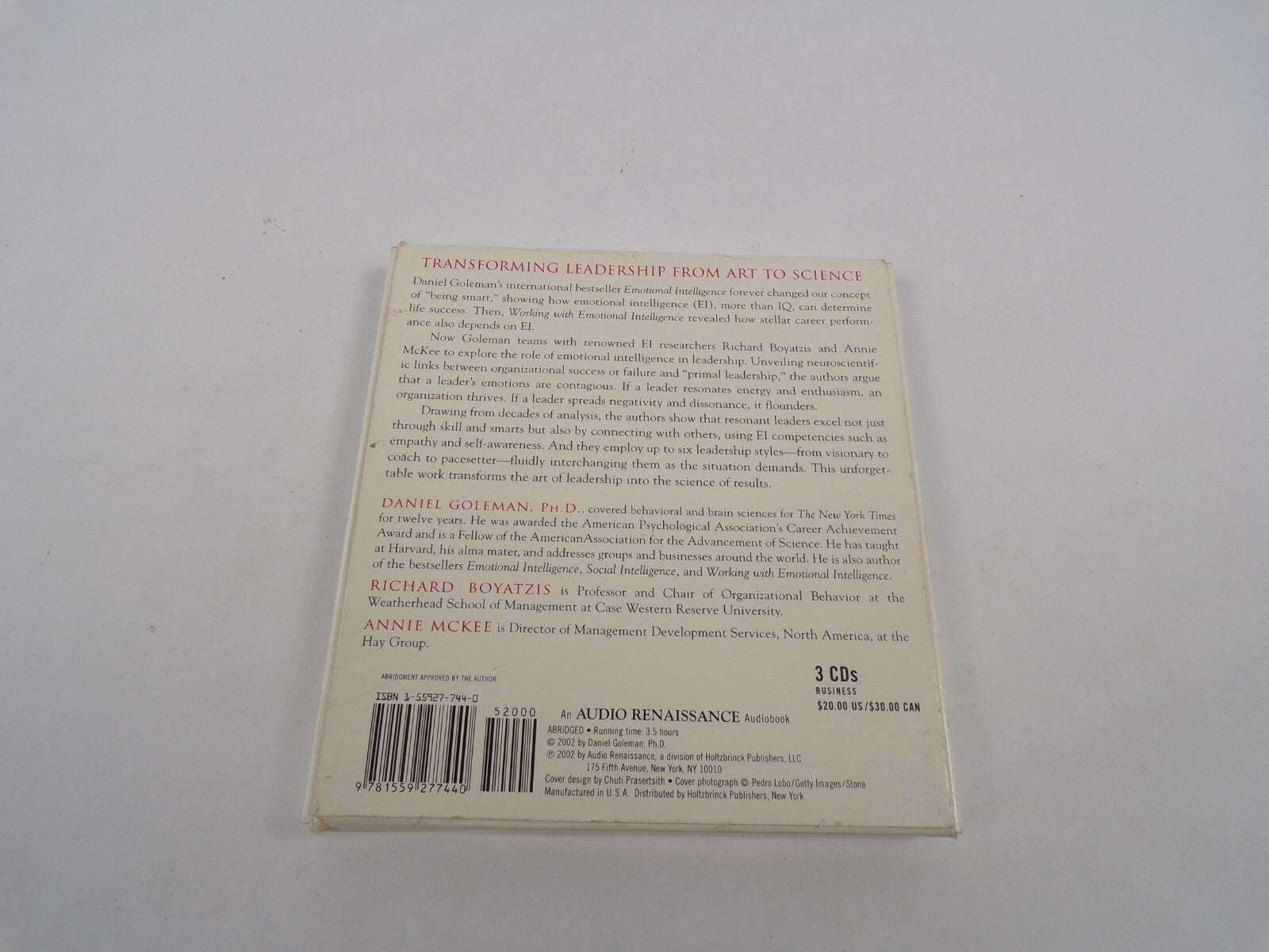 Primal Leadership Daniel Goleman Richard Boyatzis Annie Mckee  CD#28
