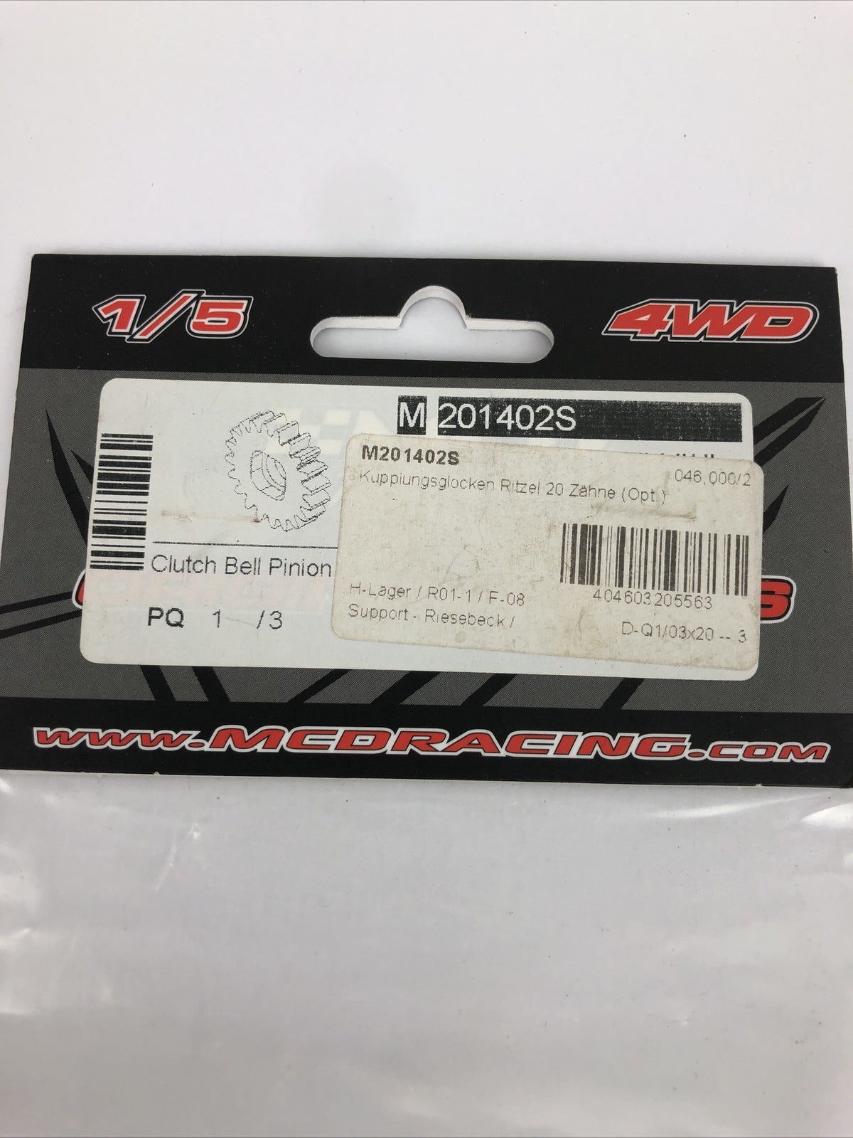 1/5 4WD MCD RC Racing Clutch Bell Pinion Gear # M 201402S - LOOK