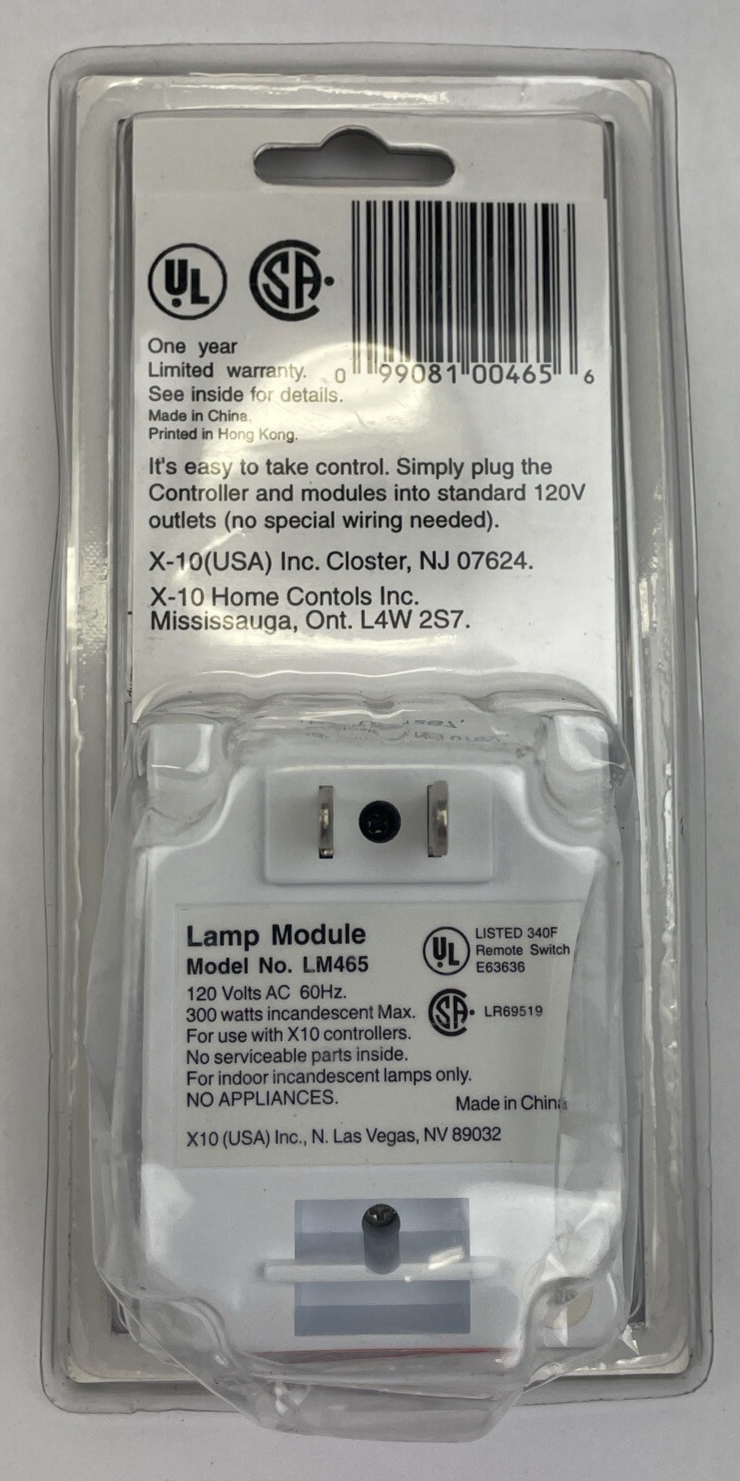 X-10 Pro PowerHouse Lamp Module LM465 Timer Controller - NEW