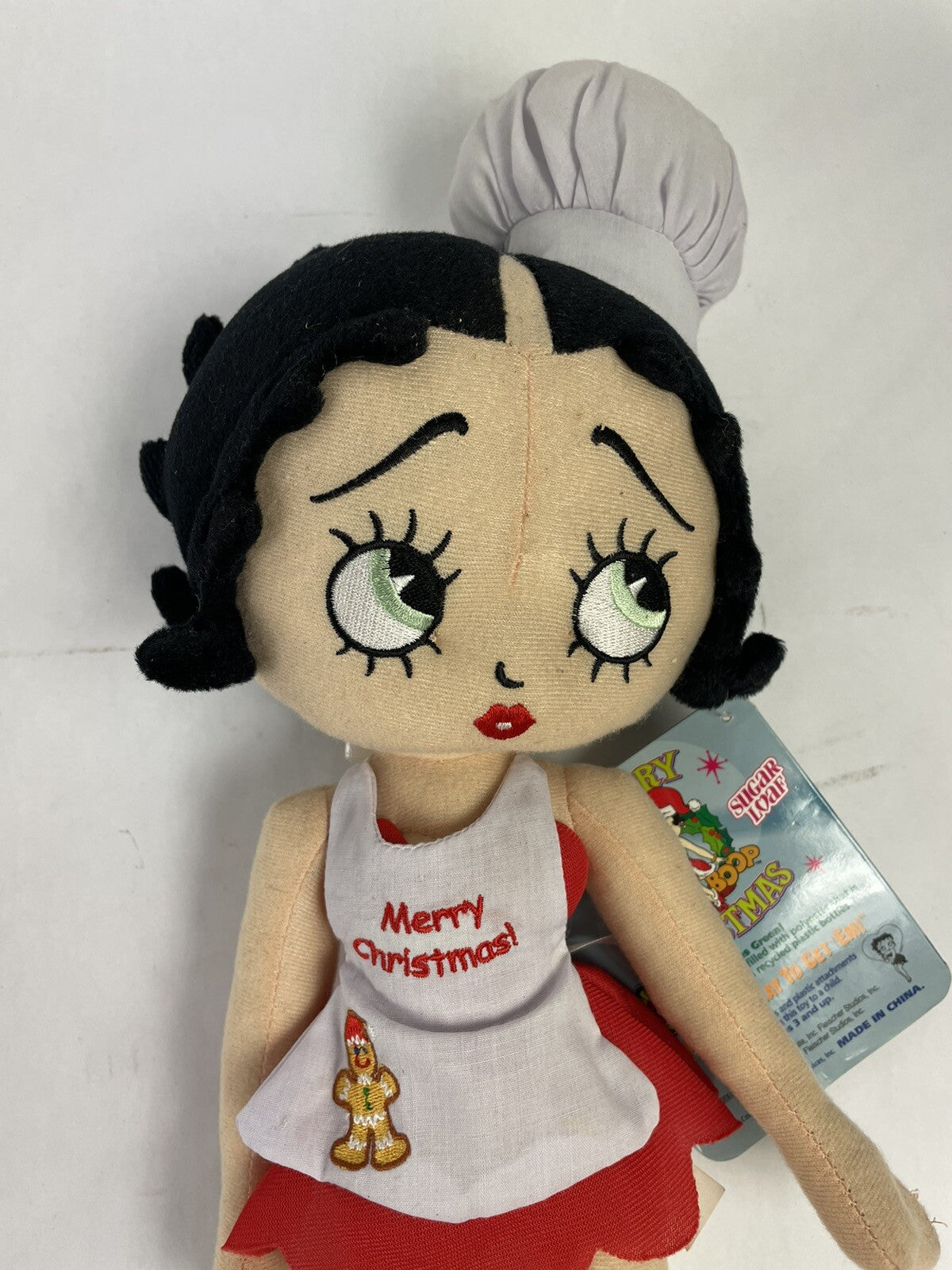 Betty Boop 16" Plush Ginger bread baker Betty  Merry Messages Christmas 2009 NWT
