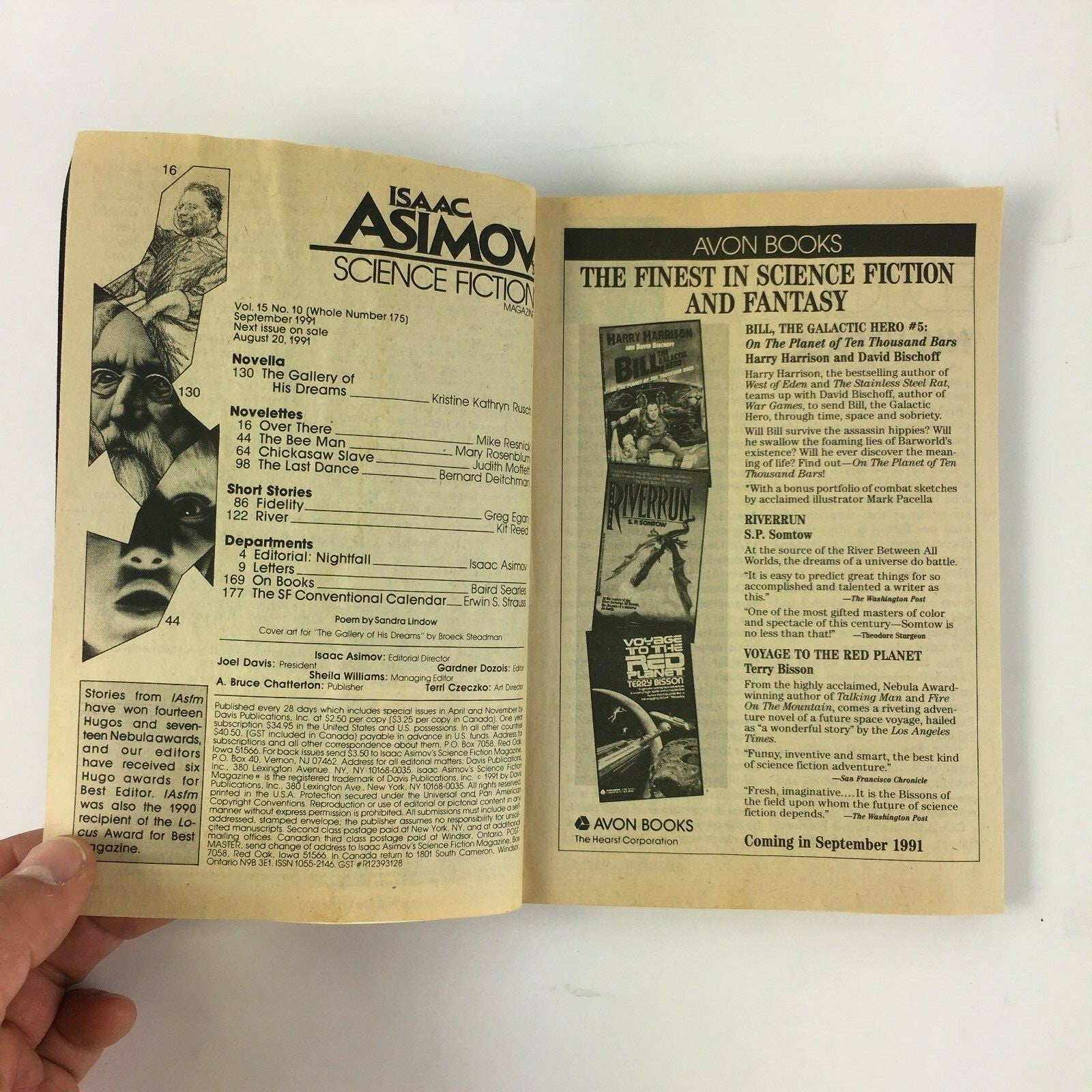 September 1991 Isaac Asimov's Science Fiction Magazine Kristine Kathryn Rusch 