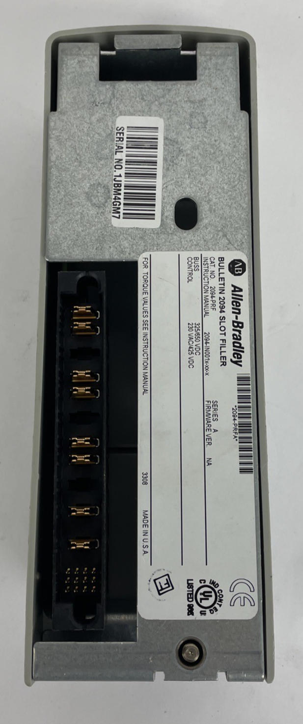 Allen Bradley 2094-PRF Slot Filler Series A Kinetix 6000 Model 325/650VAC(Buss)