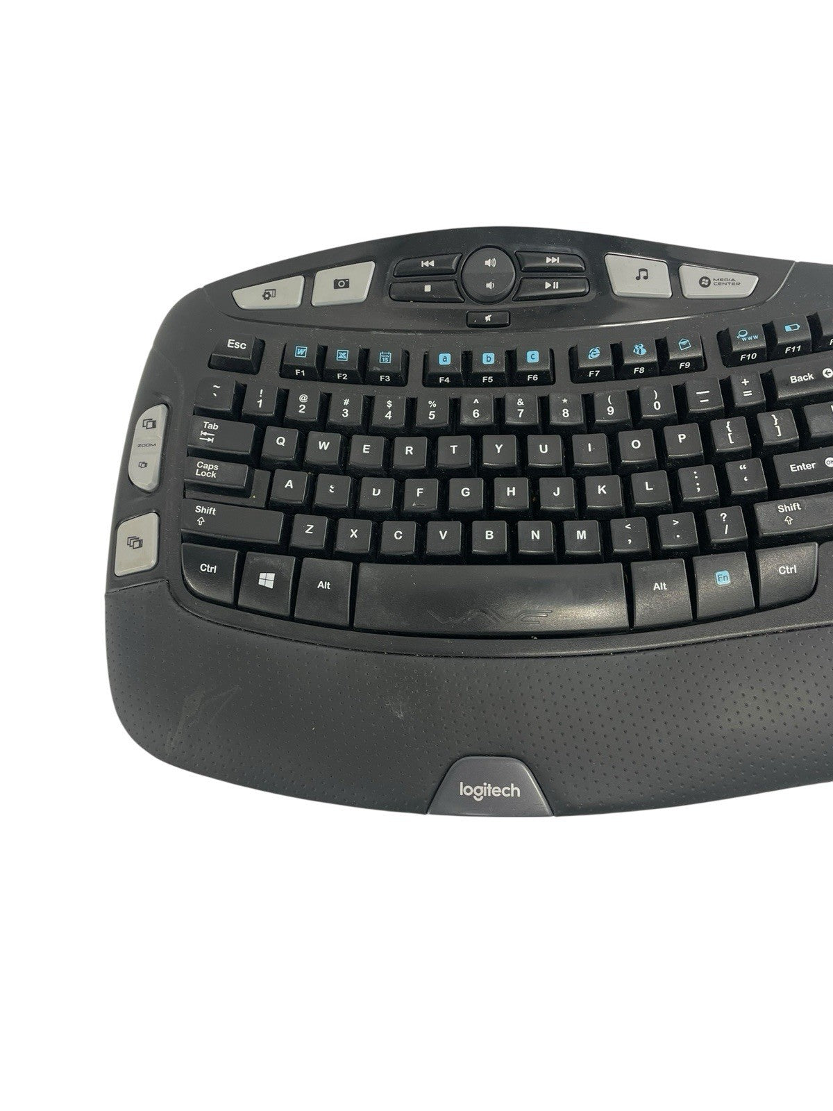 Logitech K350 Comfort Wave Ergonomic Wireless Keyboard - Tested - NO USB Dongle