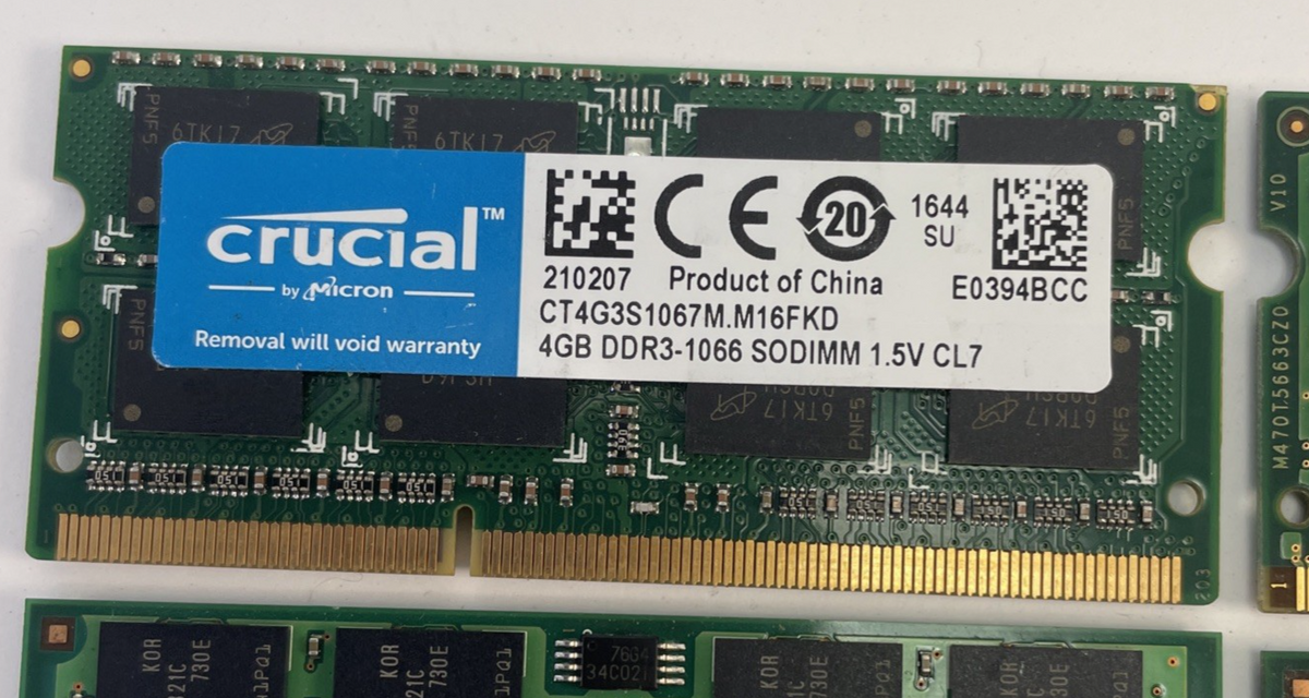 Assorted Hynix Samsung + RAM 15GB total Lot of 8 Units