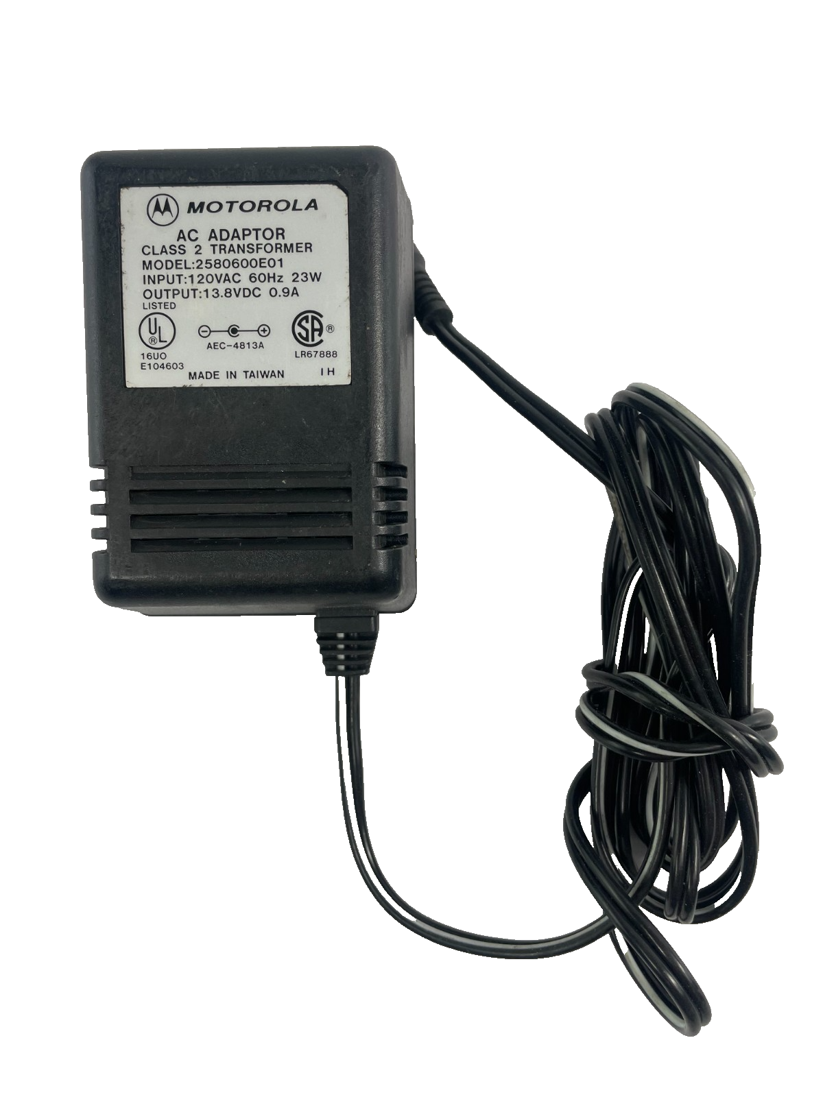 Geniune Motorola Model 2580600E01 Output 13.8V 0.9A Powet Supply AC Adapter #A83
