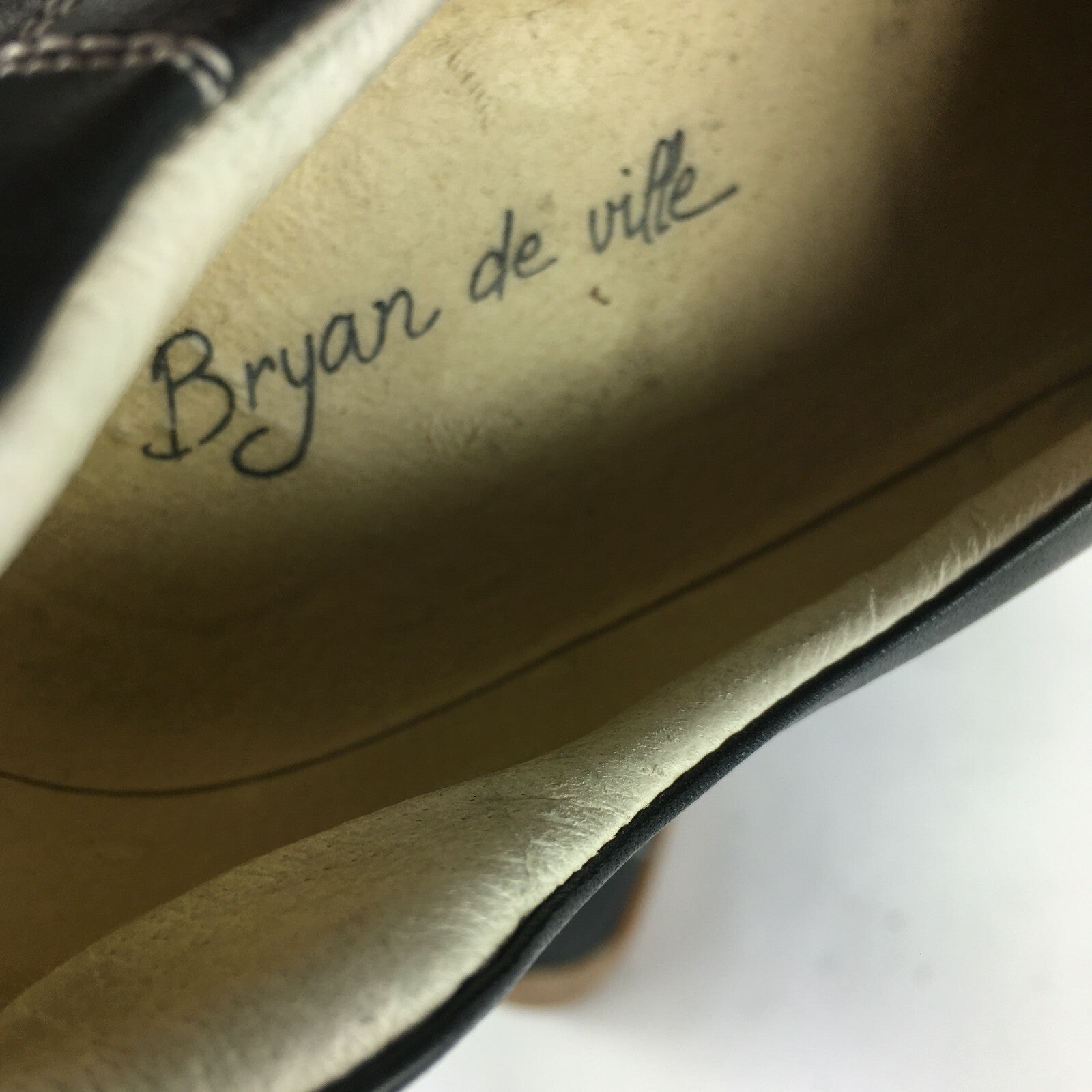 Genuine Bryan de ville Stylish Slip-Ons Style Navy Blue Shoes for Men Size 44